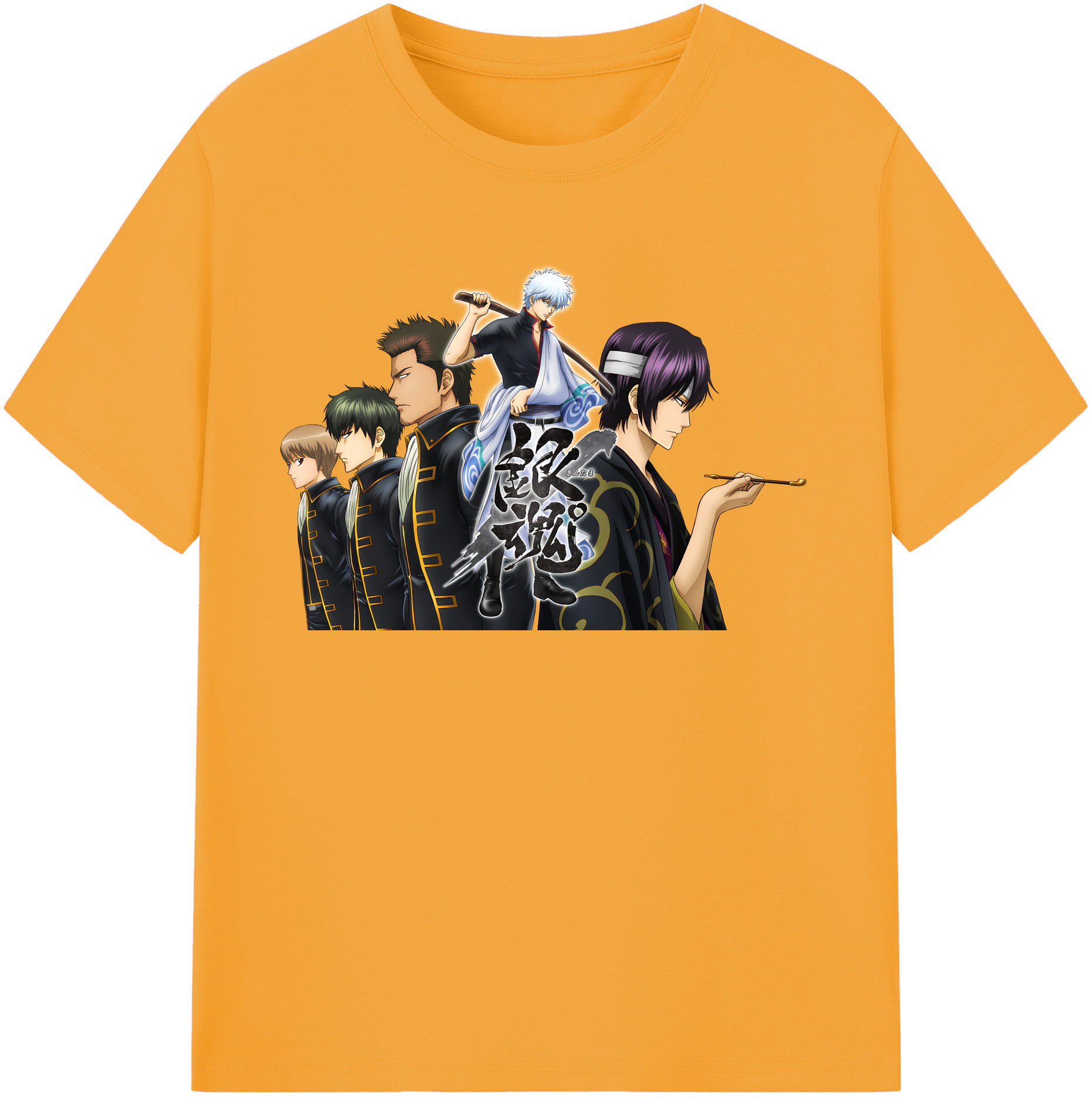 （画像用） ぎんたま 坂田銀時（さかたぎんとき） 神楽 志村新八（しむら しんぱち） GINTAMA Sakata Gintoki Kagura Shimura Shinpachi レディースカジュアルプリントTシャツ（綿100％）