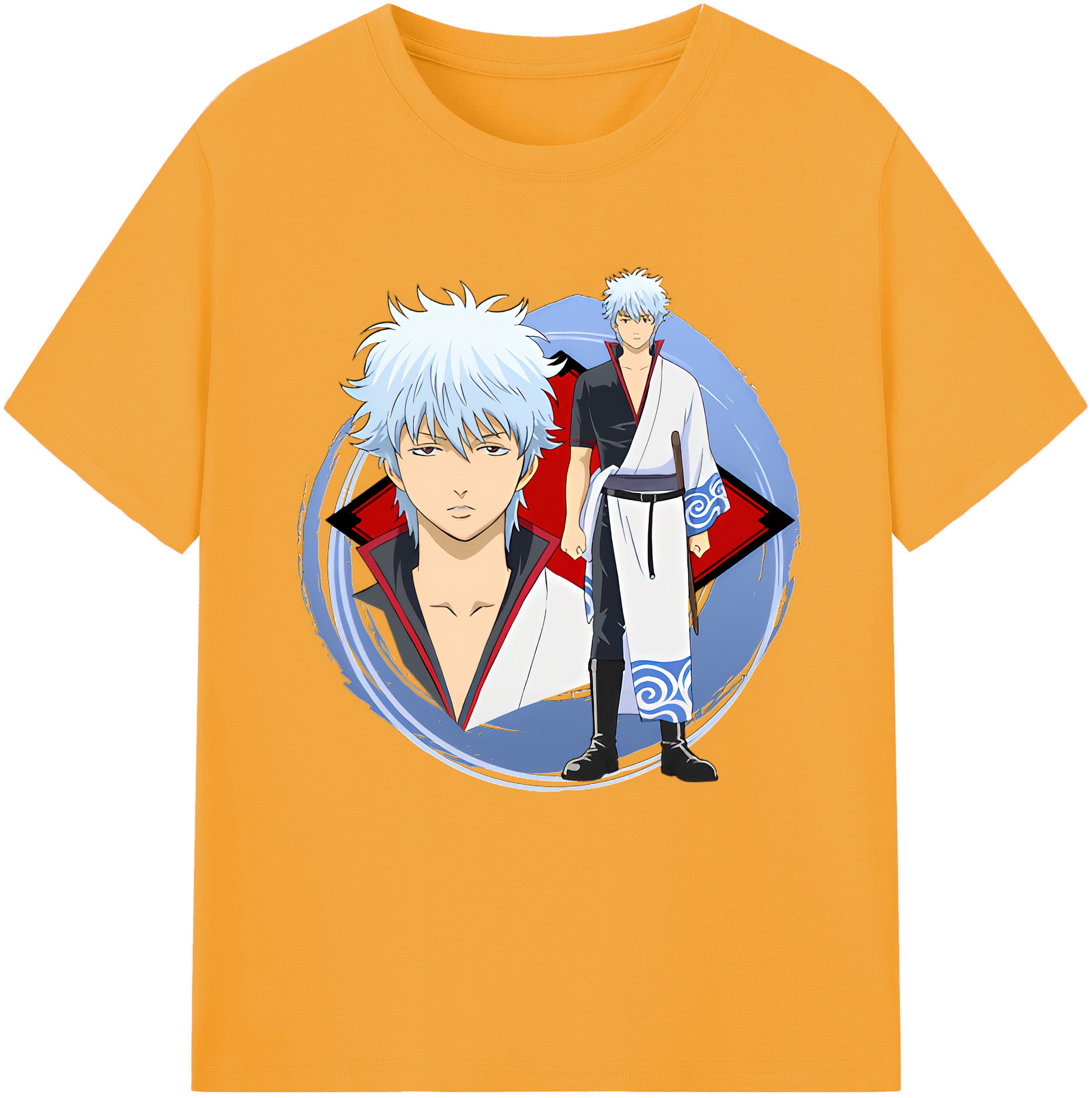 （画像用） ぎんたま 坂田銀時（さかたぎんとき） 神楽 志村新八（しむら しんぱち） GINTAMA Sakata Gintoki Kagura Shimura Shinpachi レディースカジュアルプリントTシャツ（綿100％）