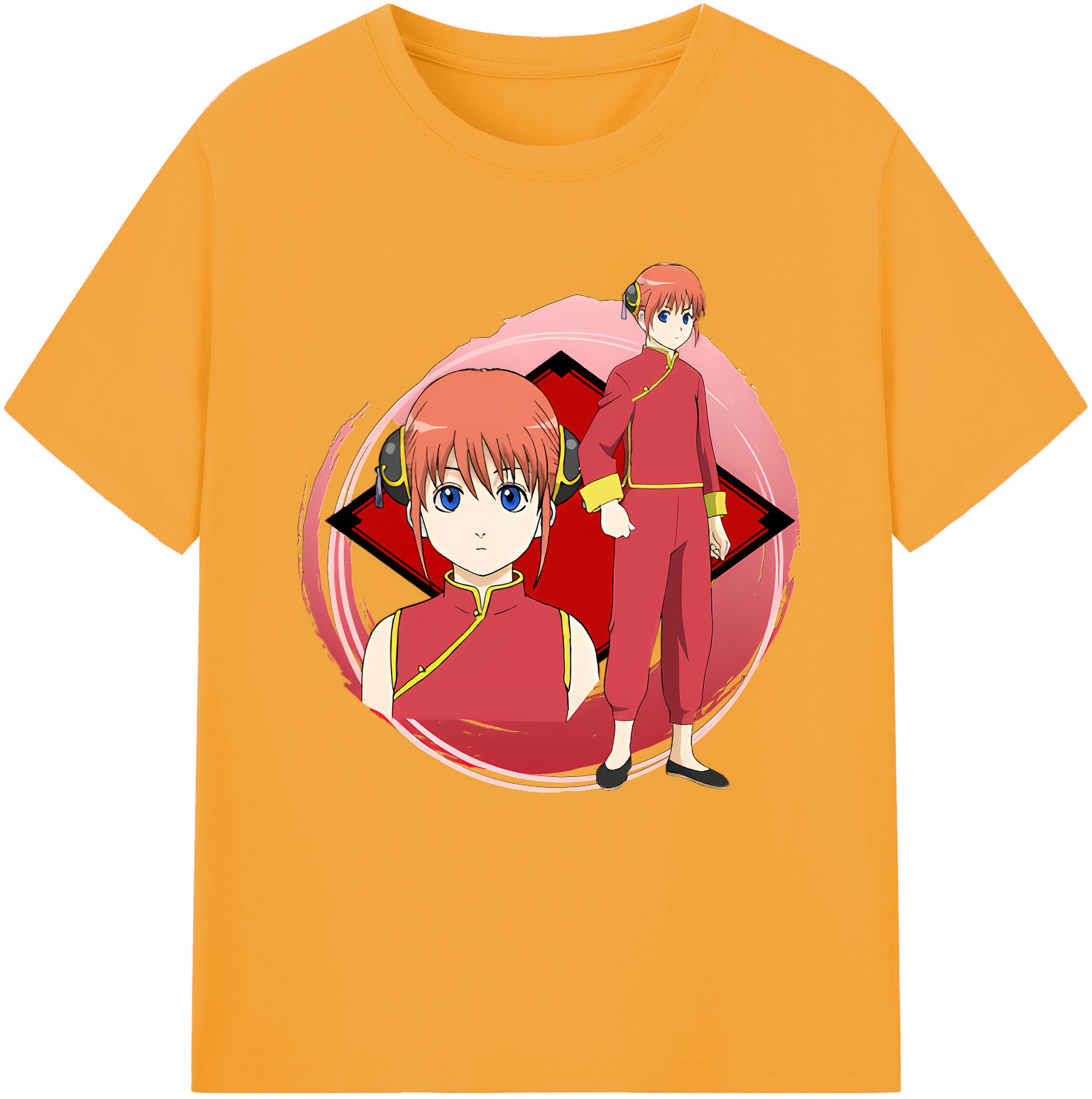 （画像用） ぎんたま 坂田銀時（さかたぎんとき） 神楽 志村新八（しむら しんぱち） GINTAMA Sakata Gintoki Kagura Shimura Shinpachi レディースカジュアルプリントTシャツ（綿100％）