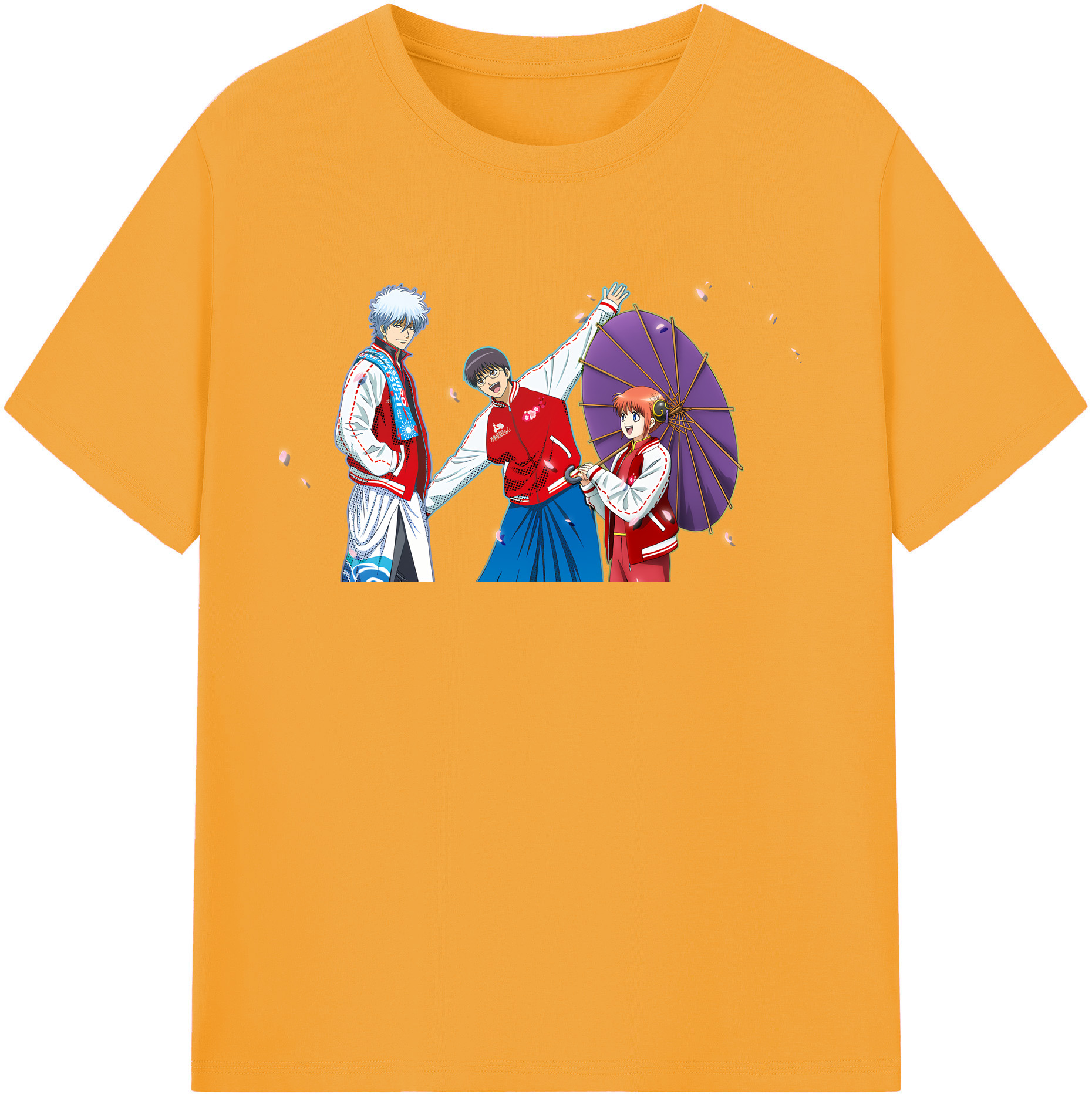 （画像用） ぎんたま 坂田銀時（さかたぎんとき） 神楽 志村新八（しむら しんぱち） GINTAMA Sakata Gintoki Kagura Shimura Shinpachi レディースカジュアルプリントTシャツ（綿100％）