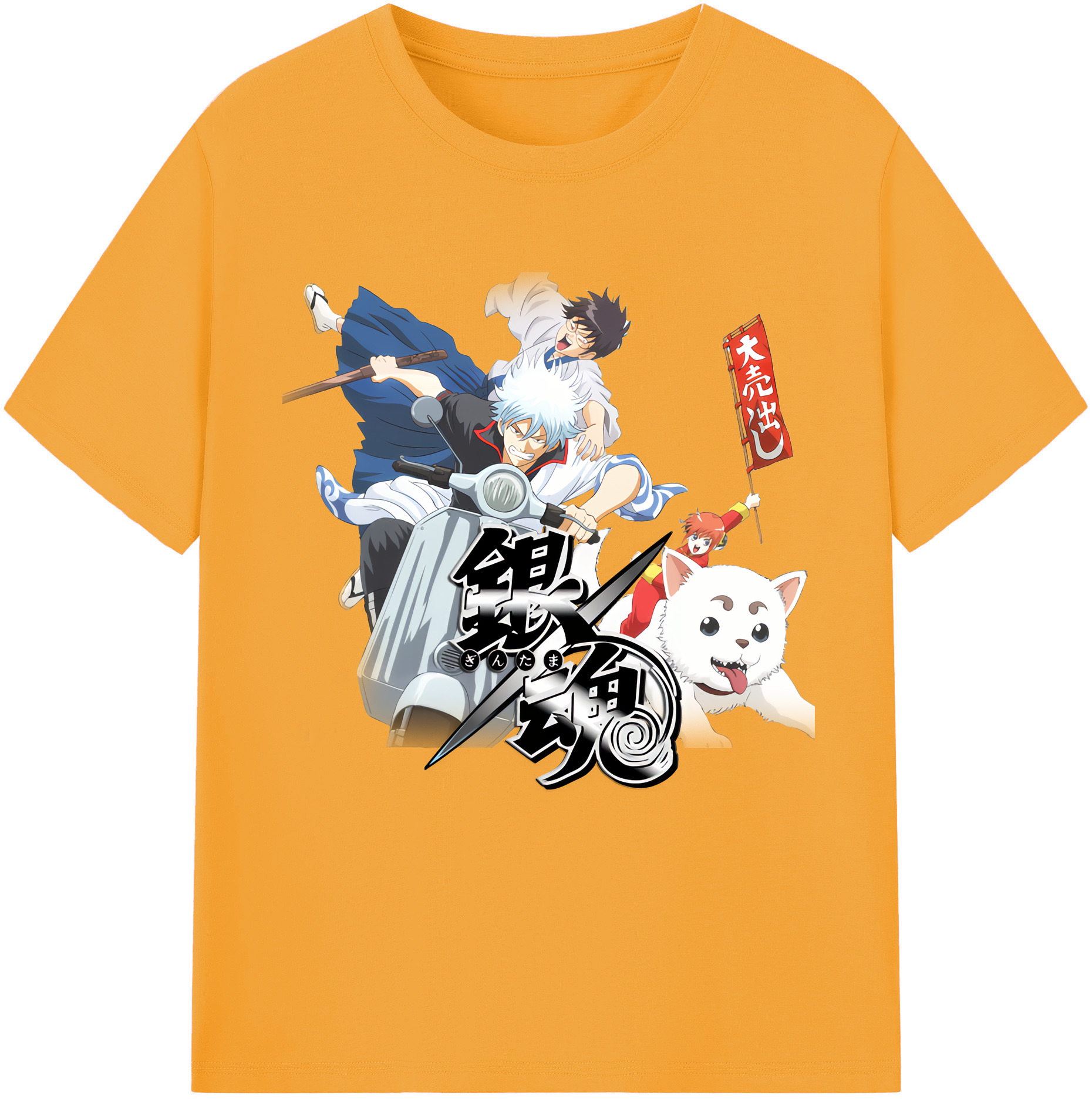 （画像用） ぎんたま 坂田銀時（さかたぎんとき） 神楽 志村新八（しむら しんぱち） GINTAMA Sakata Gintoki Kagura Shimura Shinpachi レディースカジュアルプリントTシャツ（綿100％）