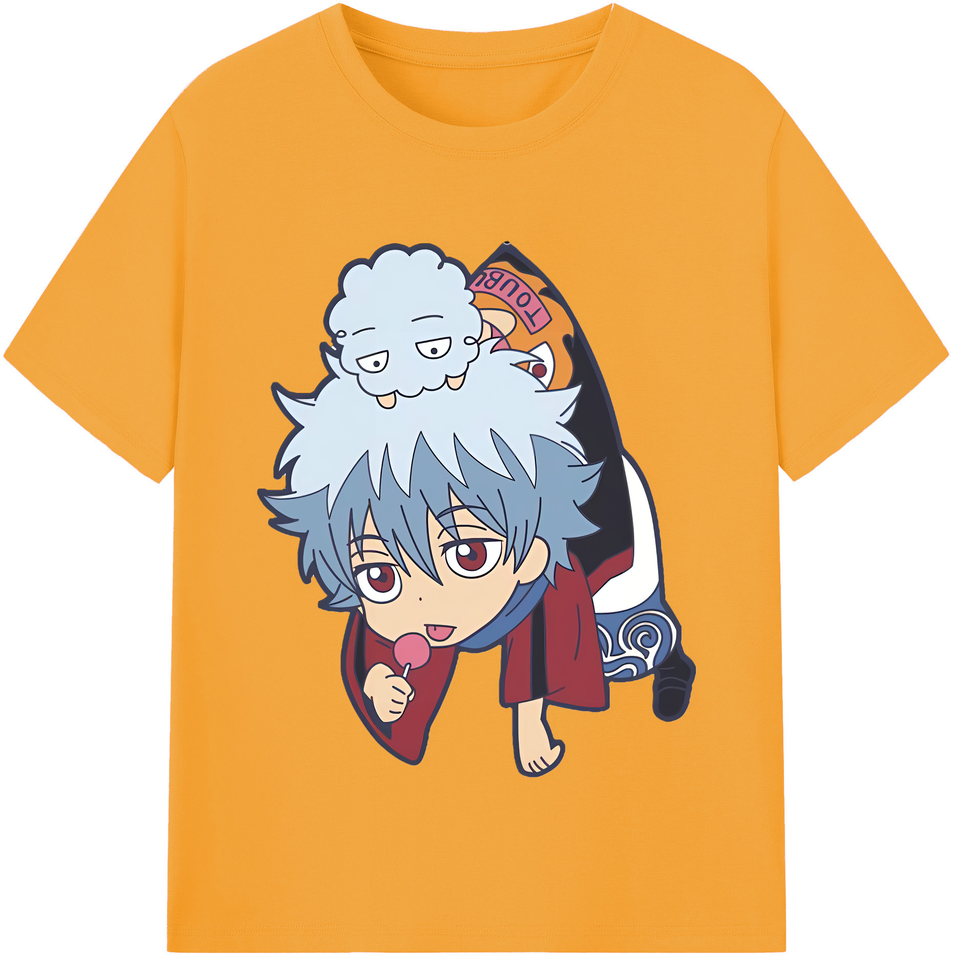 （画像用） ぎんたま 坂田銀時（さかたぎんとき） 神楽 志村新八（しむら しんぱち） GINTAMA Sakata Gintoki Kagura Shimura Shinpachi レディースカジュアルプリントTシャツ（綿100％）