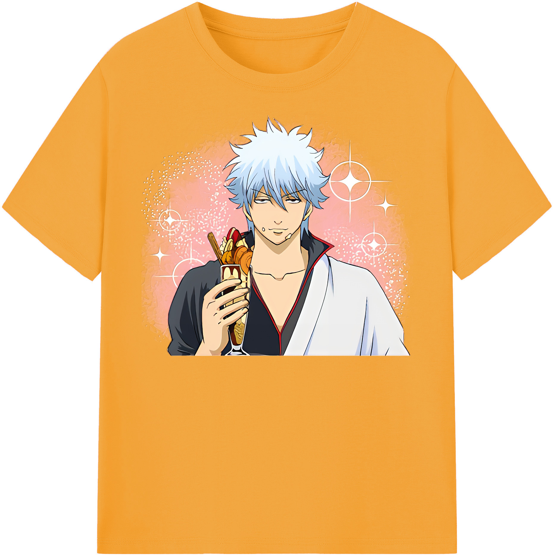 （画像用） ぎんたま 坂田銀時（さかたぎんとき） 神楽 志村新八（しむら しんぱち） GINTAMA Sakata Gintoki Kagura Shimura Shinpachi レディースカジュアルプリントTシャツ（綿100％）