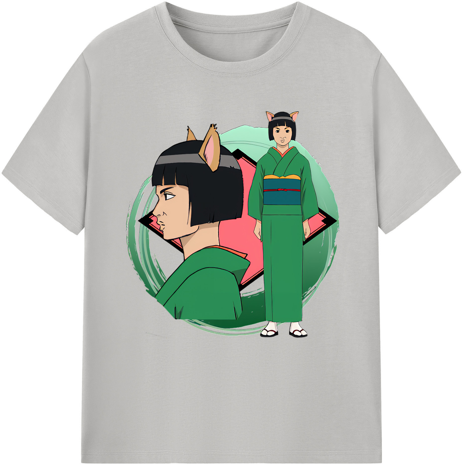 （画像用） ぎんたま 坂田銀時（さかたぎんとき） 神楽 志村新八（しむら しんぱち） GINTAMA Sakata Gintoki Kagura Shimura Shinpachi レディースカジュアルプリントTシャツ（綿100％）
