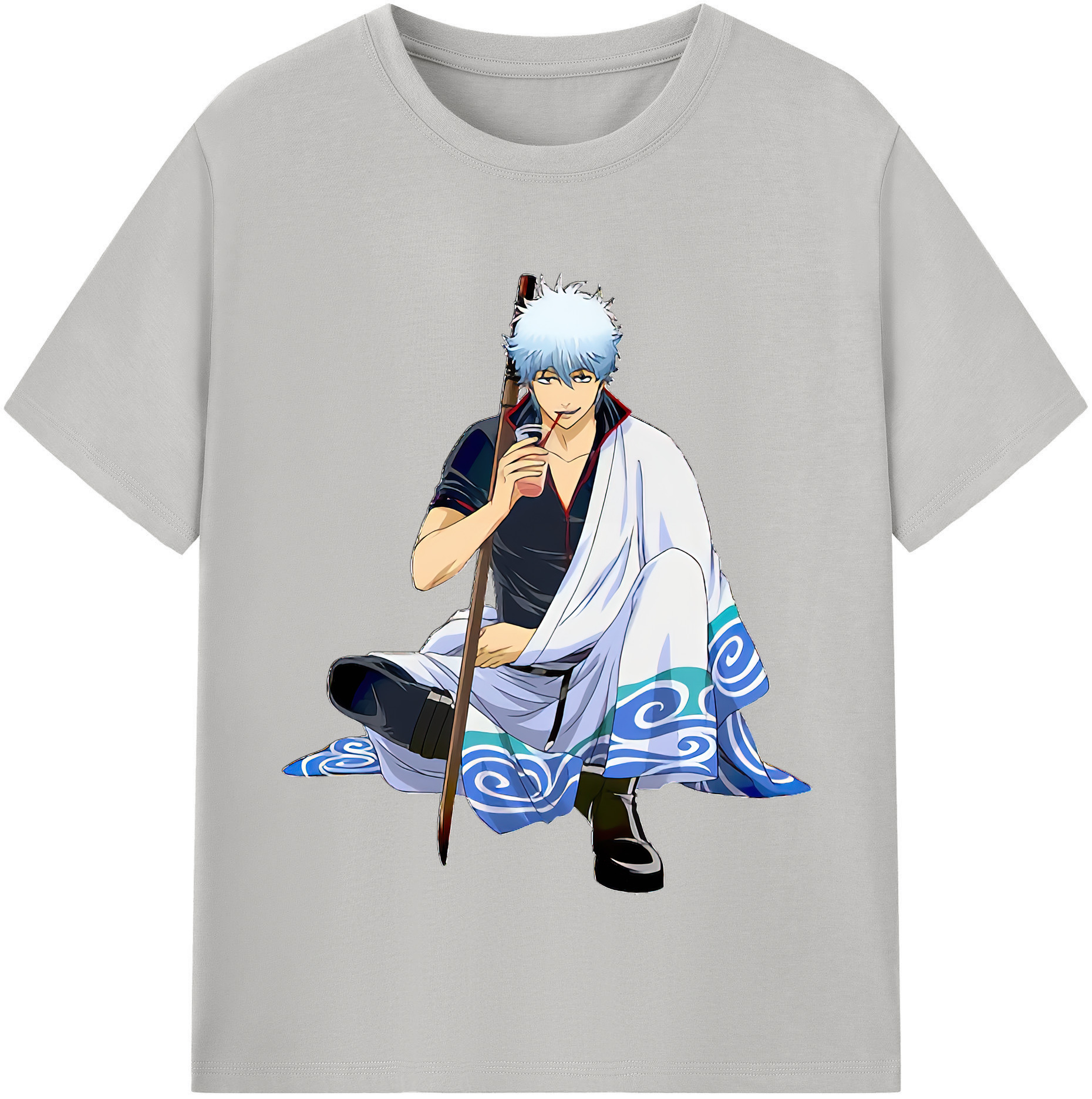 （画像用） ぎんたま 坂田銀時（さかたぎんとき） 神楽 志村新八（しむら しんぱち） GINTAMA Sakata Gintoki Kagura Shimura Shinpachi レディースカジュアルプリントTシャツ（綿100％）