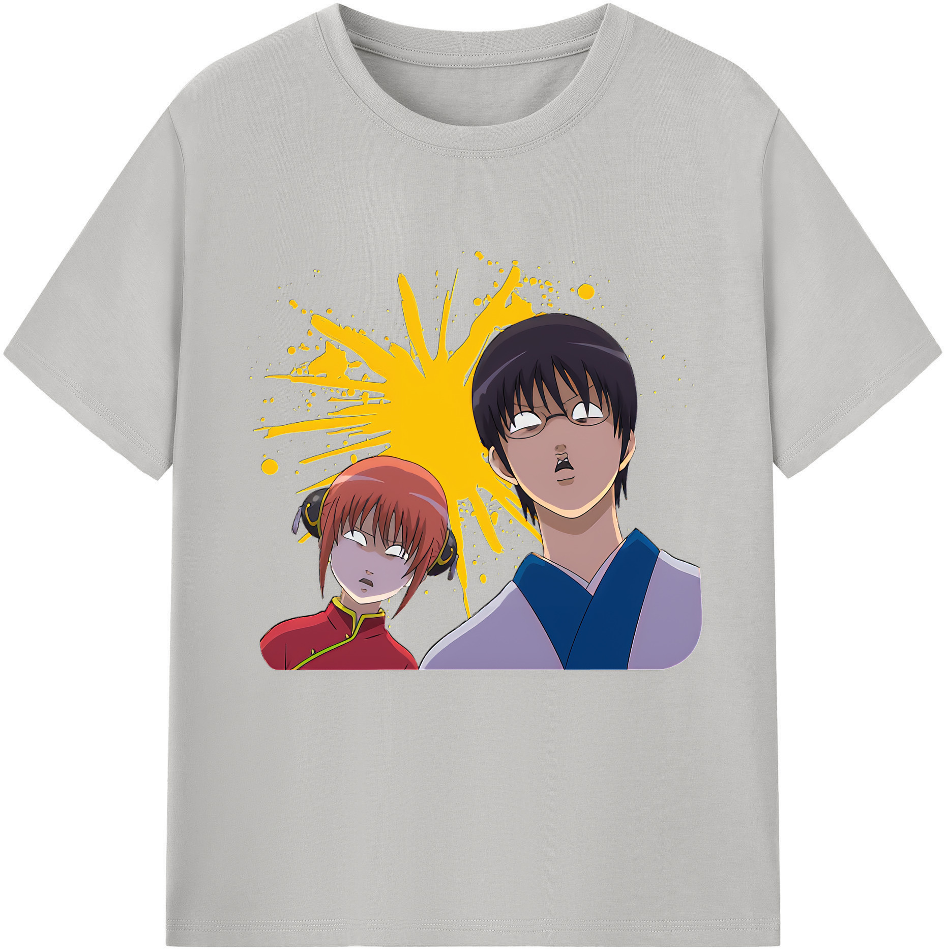 （画像用） ぎんたま 坂田銀時（さかたぎんとき） 神楽 志村新八（しむら しんぱち） GINTAMA Sakata Gintoki Kagura Shimura Shinpachi レディースカジュアルプリントTシャツ（綿100％）