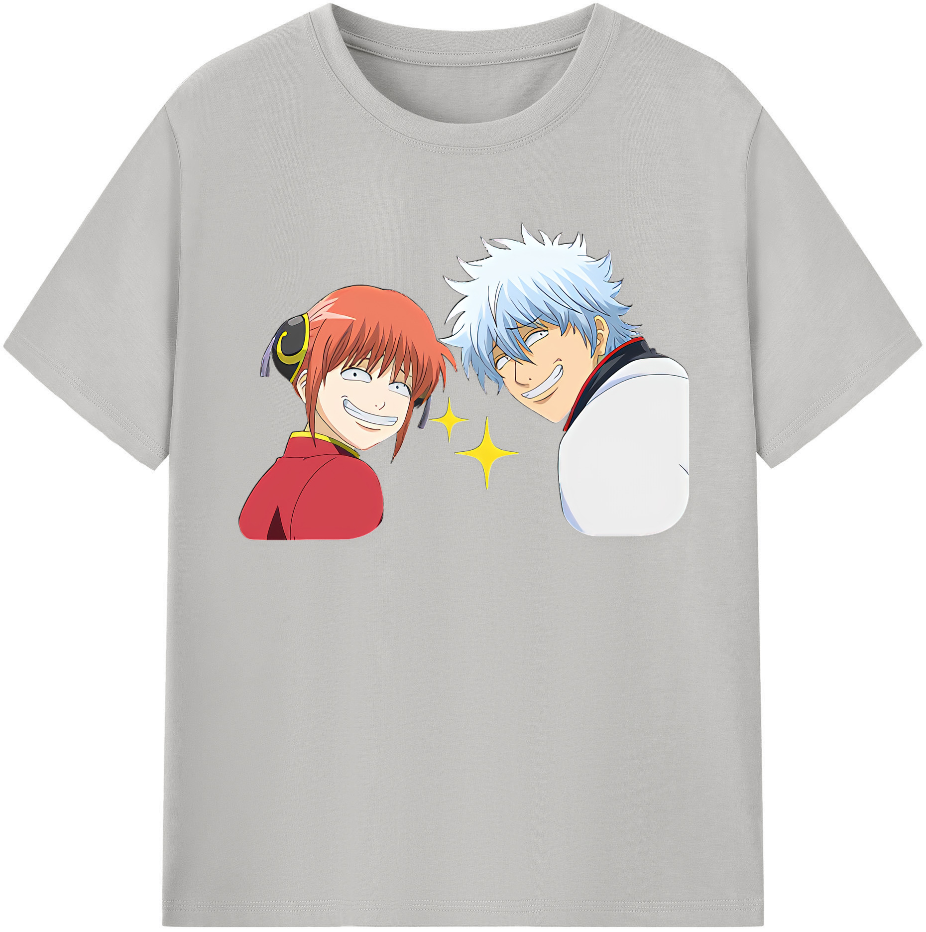 （画像用） ぎんたま 坂田銀時（さかたぎんとき） 神楽 志村新八（しむら しんぱち） GINTAMA Sakata Gintoki Kagura Shimura Shinpachi レディースカジュアルプリントTシャツ（綿100％）