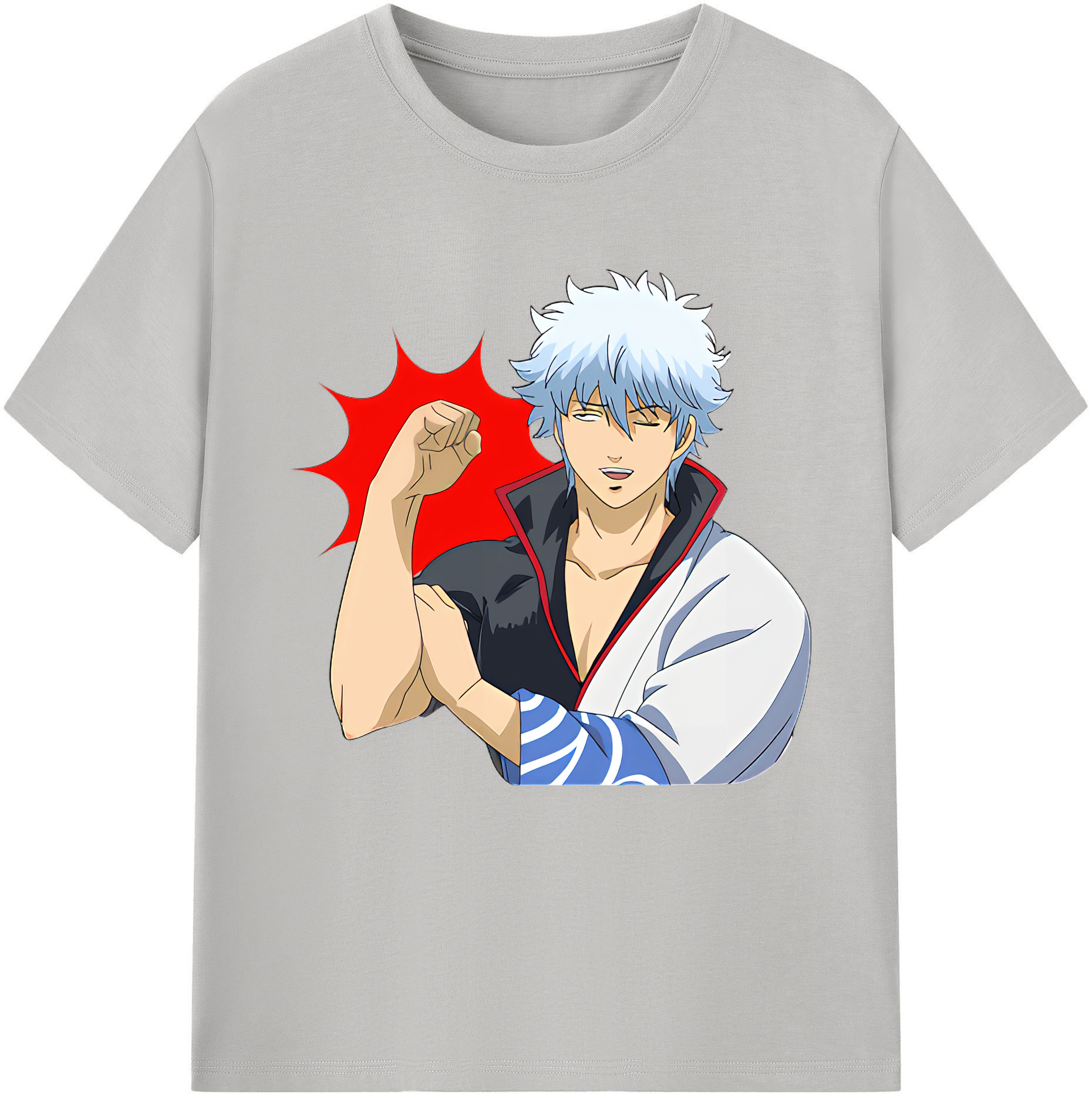 （画像用） ぎんたま 坂田銀時（さかたぎんとき） 神楽 志村新八（しむら しんぱち） GINTAMA Sakata Gintoki Kagura Shimura Shinpachi レディースカジュアルプリントTシャツ（綿100％）