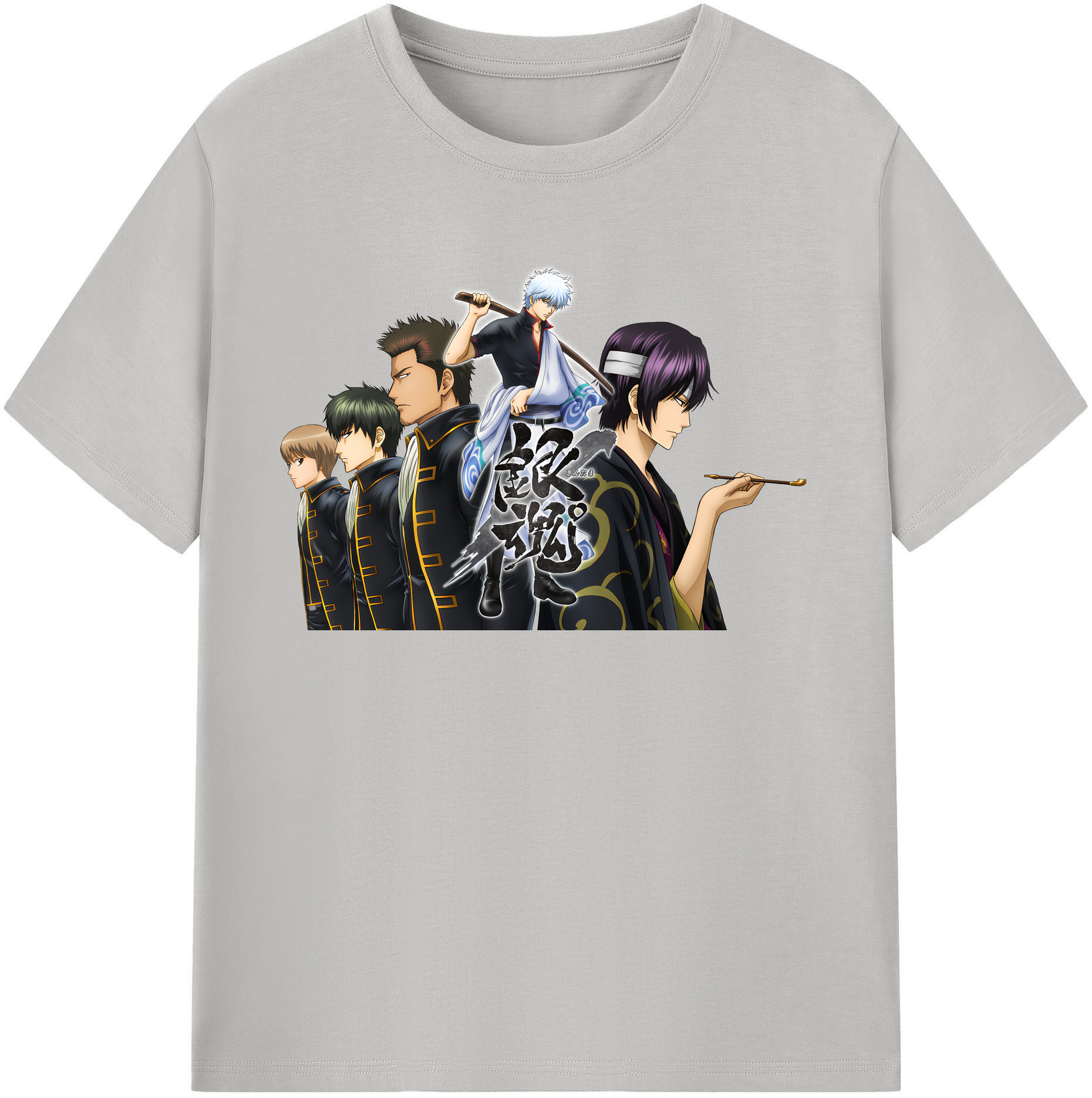 （画像用） ぎんたま 坂田銀時（さかたぎんとき） 神楽 志村新八（しむら しんぱち） GINTAMA Sakata Gintoki Kagura Shimura Shinpachi レディースカジュアルプリントTシャツ（綿100％）