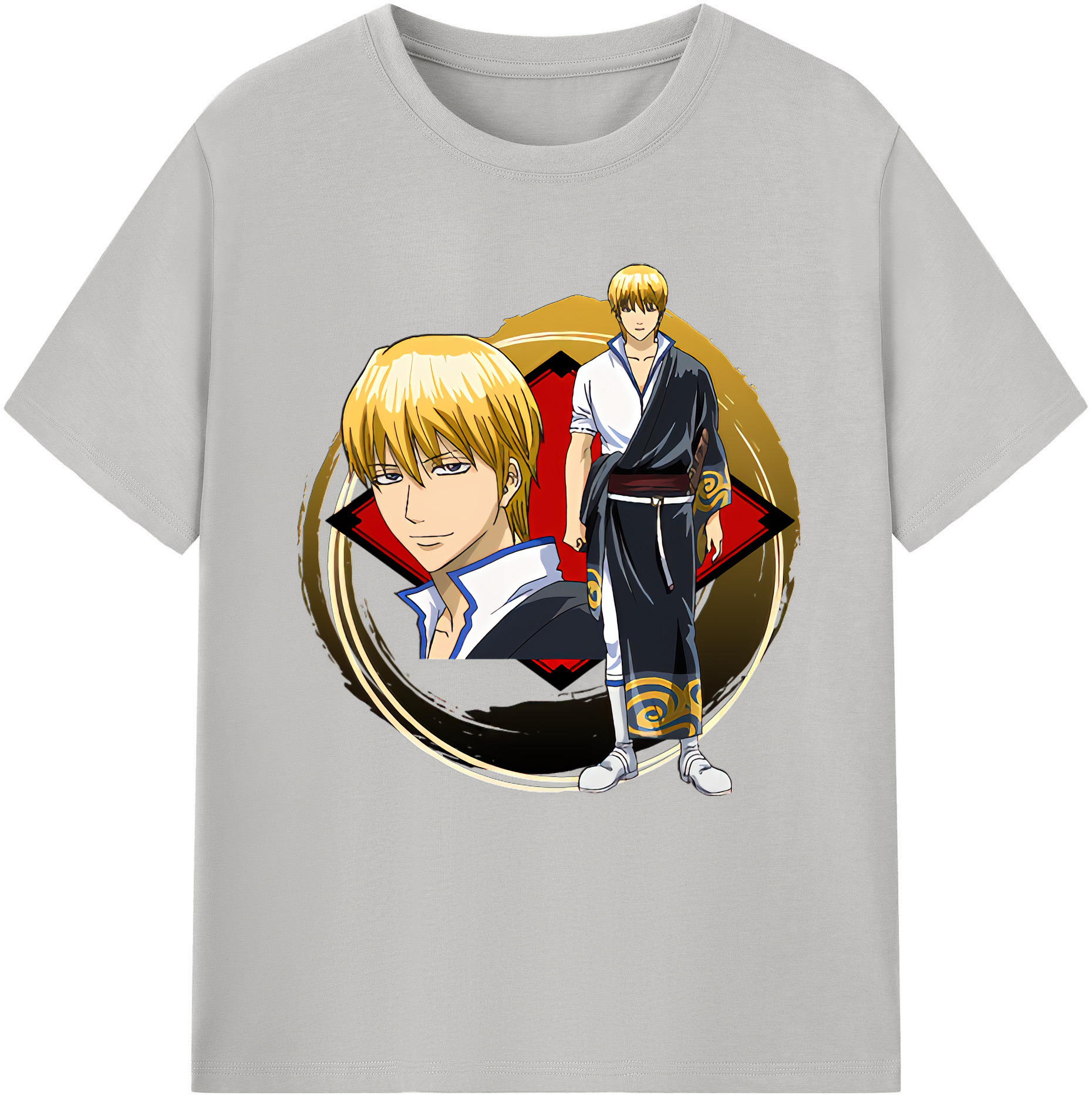 （画像用） ぎんたま 坂田銀時（さかたぎんとき） 神楽 志村新八（しむら しんぱち） GINTAMA Sakata Gintoki Kagura Shimura Shinpachi レディースカジュアルプリントTシャツ（綿100％）