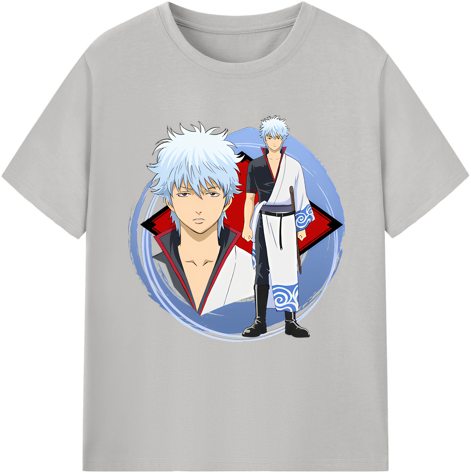 （画像用） ぎんたま 坂田銀時（さかたぎんとき） 神楽 志村新八（しむら しんぱち） GINTAMA Sakata Gintoki Kagura Shimura Shinpachi レディースカジュアルプリントTシャツ（綿100％）