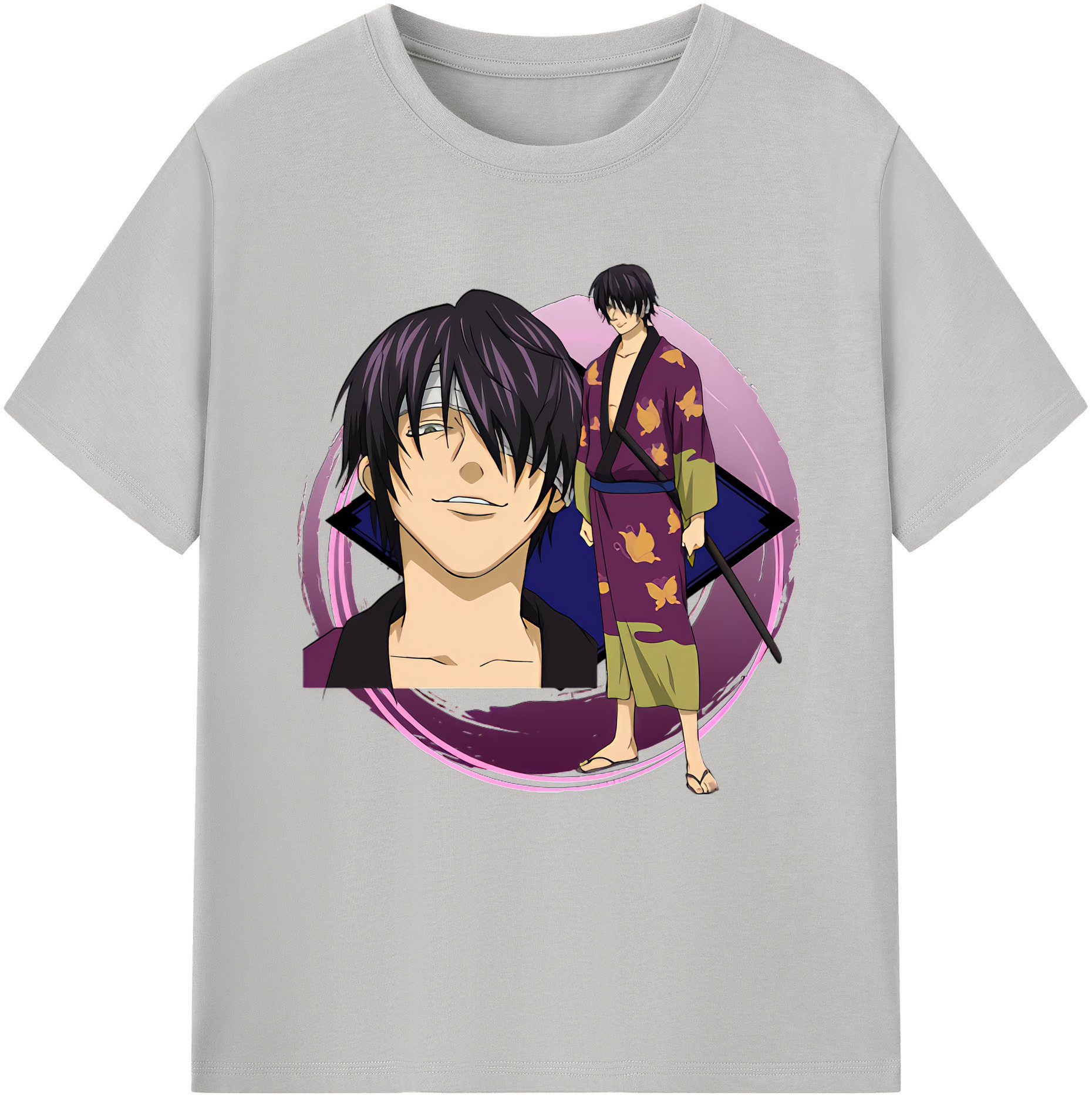 （画像用） ぎんたま 坂田銀時（さかたぎんとき） 神楽 志村新八（しむら しんぱち） GINTAMA Sakata Gintoki Kagura Shimura Shinpachi レディースカジュアルプリントTシャツ（綿100％）