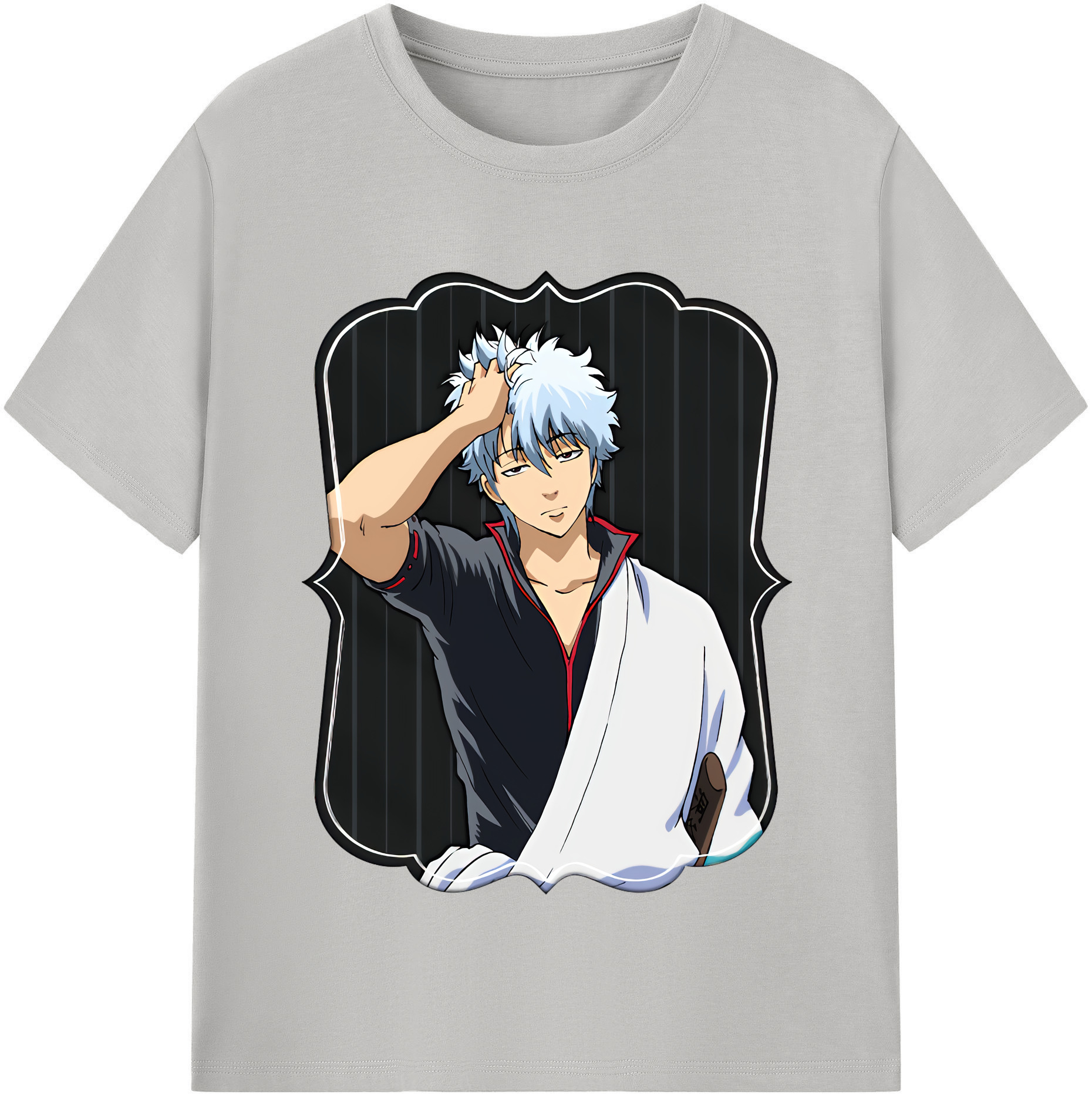 （画像用） ぎんたま 坂田銀時（さかたぎんとき） 神楽 志村新八（しむら しんぱち） GINTAMA Sakata Gintoki Kagura Shimura Shinpachi レディースカジュアルプリントTシャツ（綿100％）