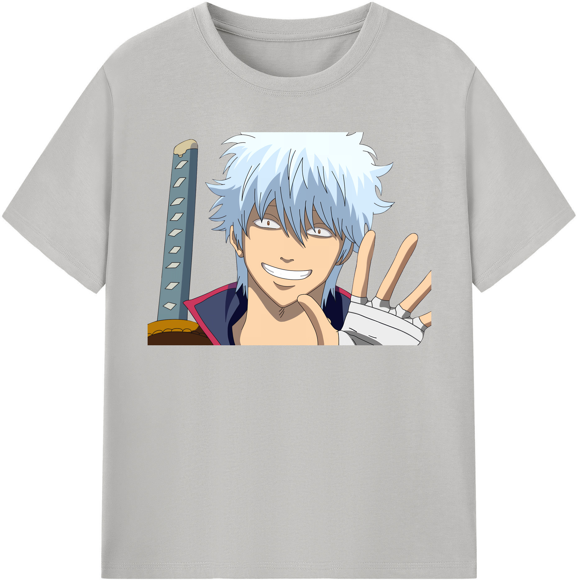 （画像用） ぎんたま 坂田銀時（さかたぎんとき） 神楽 志村新八（しむら しんぱち） GINTAMA Sakata Gintoki Kagura Shimura Shinpachi レディースカジュアルプリントTシャツ（綿100％）