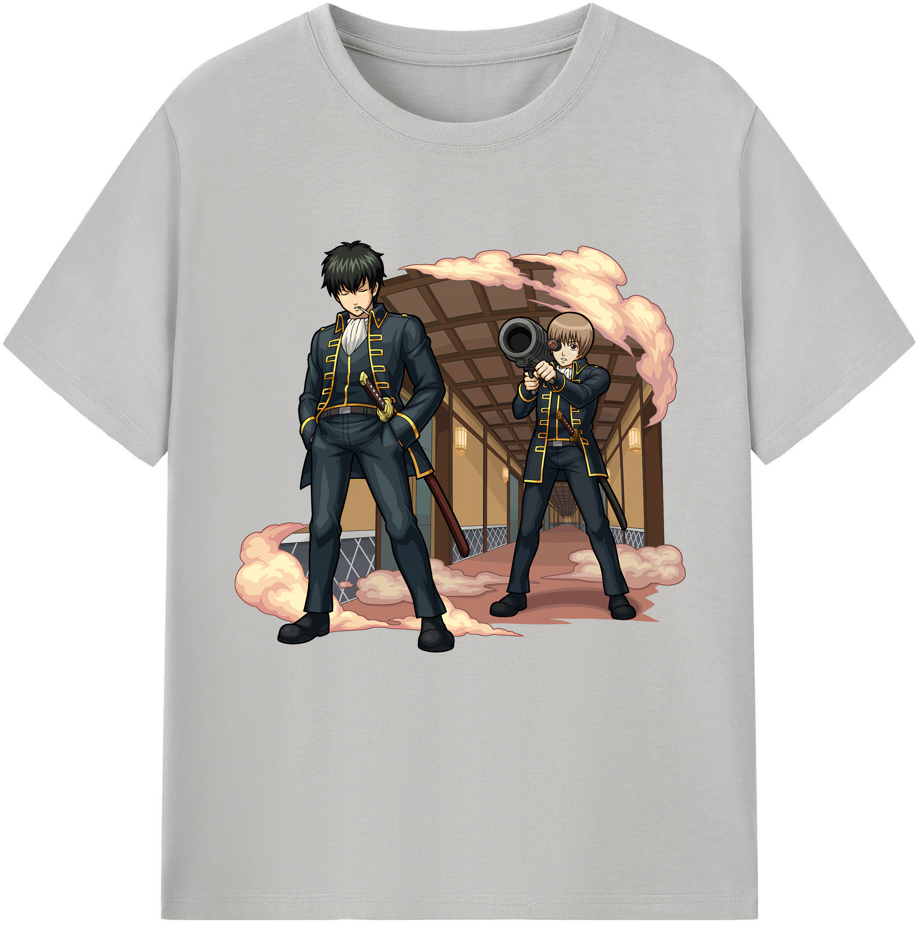 （画像用） ぎんたま 坂田銀時（さかたぎんとき） 神楽 志村新八（しむら しんぱち） GINTAMA Sakata Gintoki Kagura Shimura Shinpachi レディースカジュアルプリントTシャツ（綿100％）