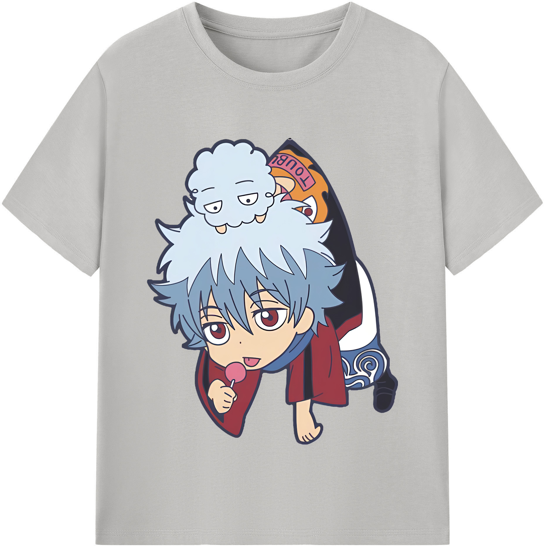 （画像用） ぎんたま 坂田銀時（さかたぎんとき） 神楽 志村新八（しむら しんぱち） GINTAMA Sakata Gintoki Kagura Shimura Shinpachi レディースカジュアルプリントTシャツ（綿100％）