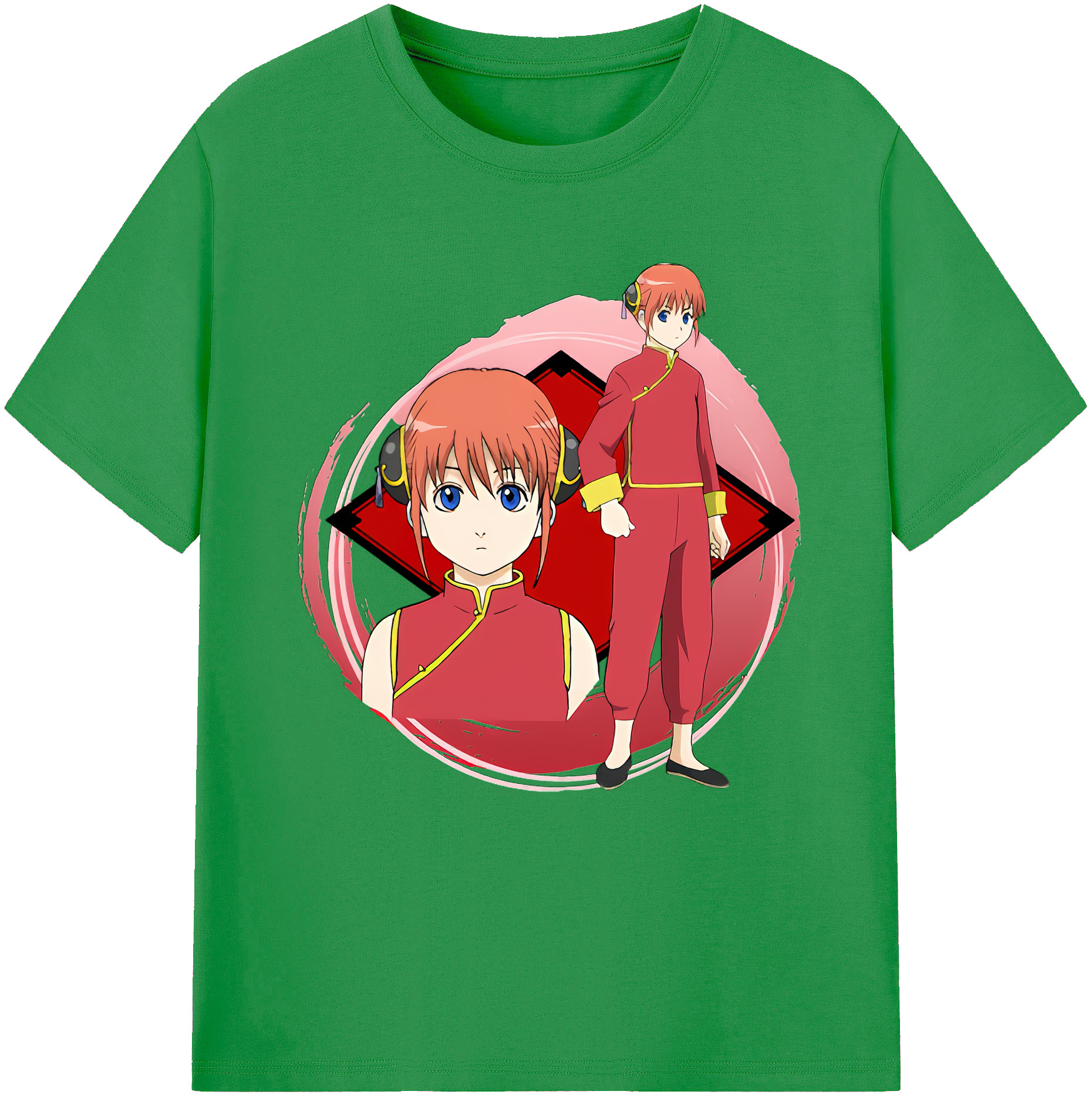 （画像用） ぎんたま 坂田銀時（さかたぎんとき） 神楽 志村新八（しむら しんぱち） GINTAMA Sakata Gintoki Kagura Shimura Shinpachi レディースカジュアルプリントTシャツ（綿100％）
