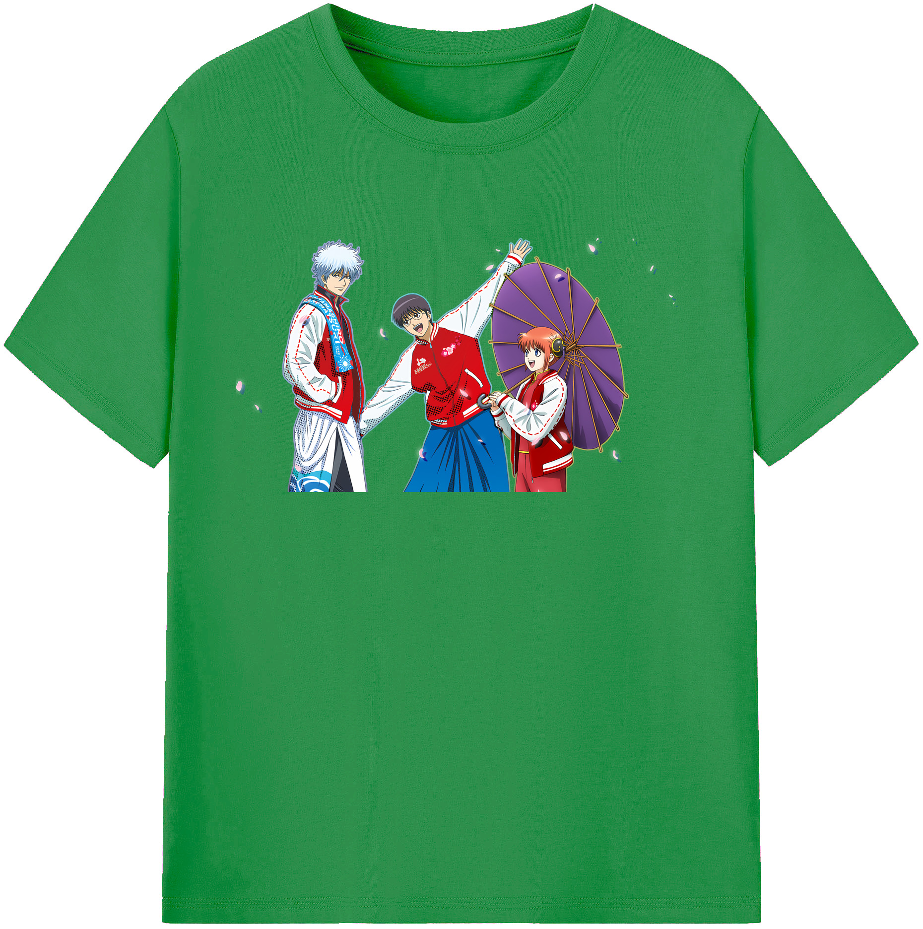 （画像用） ぎんたま 坂田銀時（さかたぎんとき） 神楽 志村新八（しむら しんぱち） GINTAMA Sakata Gintoki Kagura Shimura Shinpachi レディースカジュアルプリントTシャツ（綿100％）