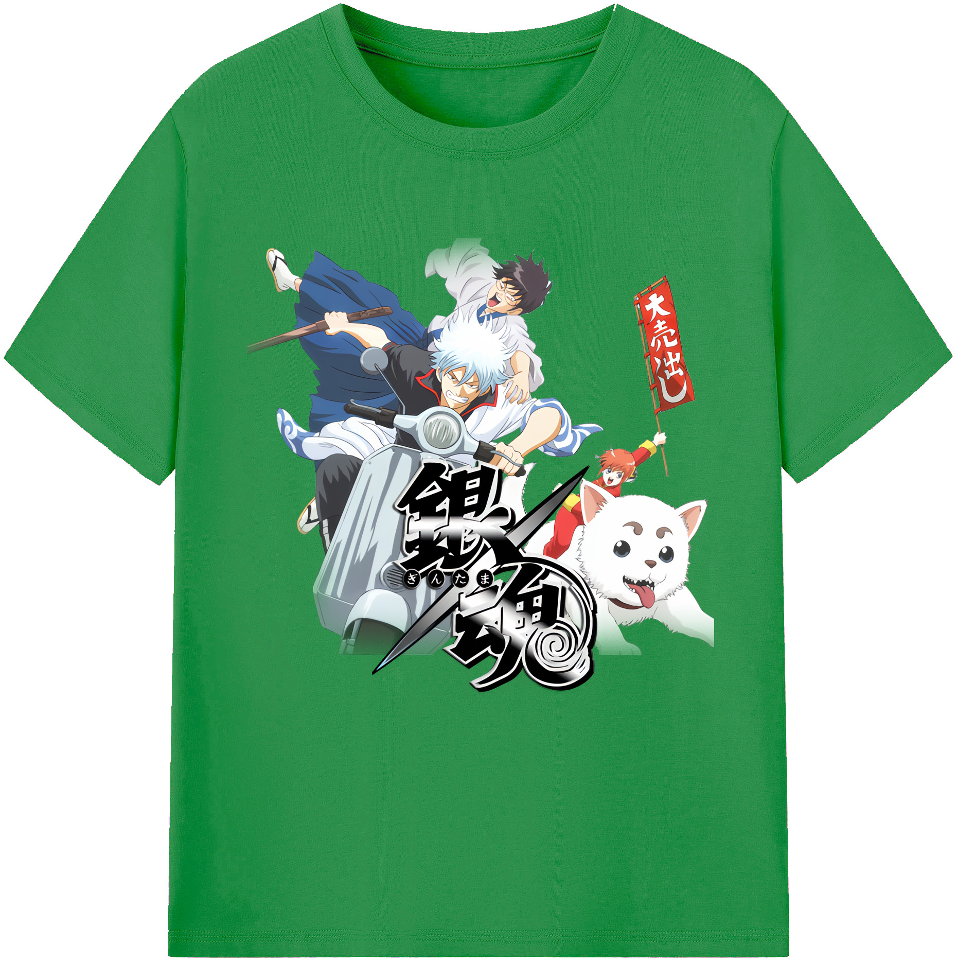 （画像用） ぎんたま 坂田銀時（さかたぎんとき） 神楽 志村新八（しむら しんぱち） GINTAMA Sakata Gintoki Kagura Shimura Shinpachi レディースカジュアルプリントTシャツ（綿100％）