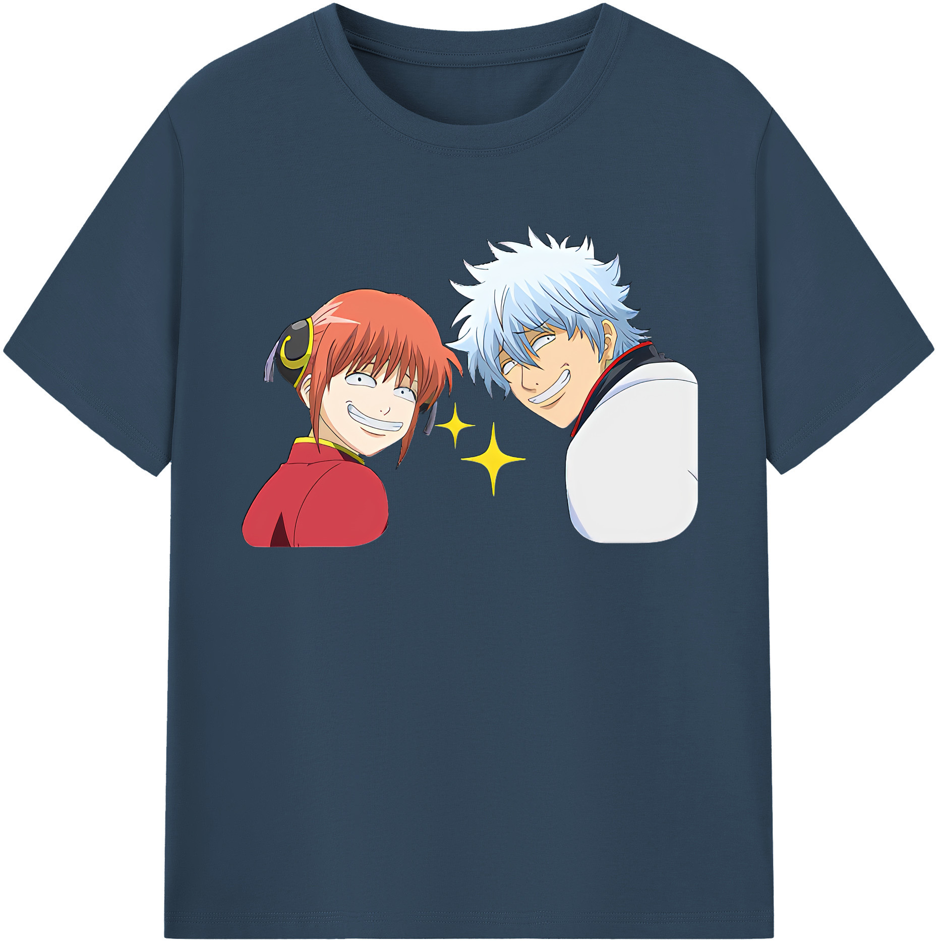 （画像用） ぎんたま 坂田銀時（さかたぎんとき） 神楽 志村新八（しむら しんぱち） GINTAMA Sakata Gintoki Kagura Shimura Shinpachi レディースカジュアルプリントTシャツ（綿100％）