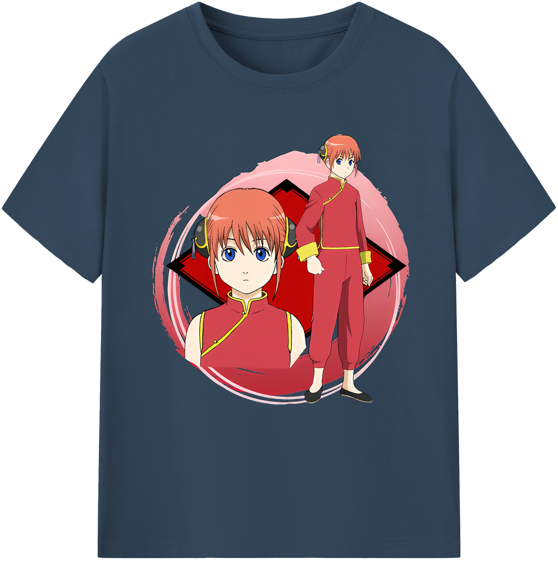 （画像用） ぎんたま 坂田銀時（さかたぎんとき） 神楽 志村新八（しむら しんぱち） GINTAMA Sakata Gintoki Kagura Shimura Shinpachi レディースカジュアルプリントTシャツ（綿100％）