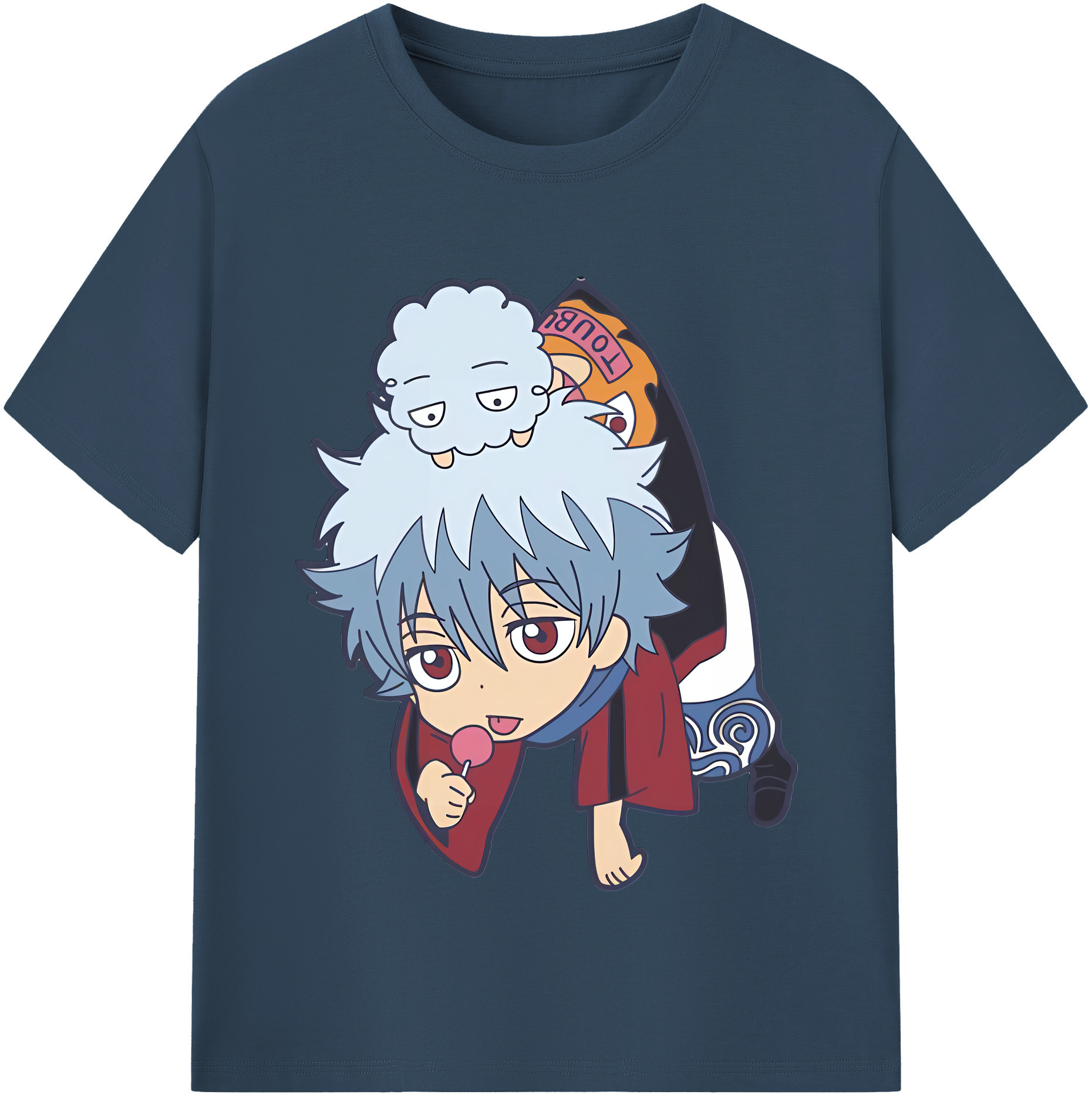 （画像用） ぎんたま 坂田銀時（さかたぎんとき） 神楽 志村新八（しむら しんぱち） GINTAMA Sakata Gintoki Kagura Shimura Shinpachi レディースカジュアルプリントTシャツ（綿100％）
