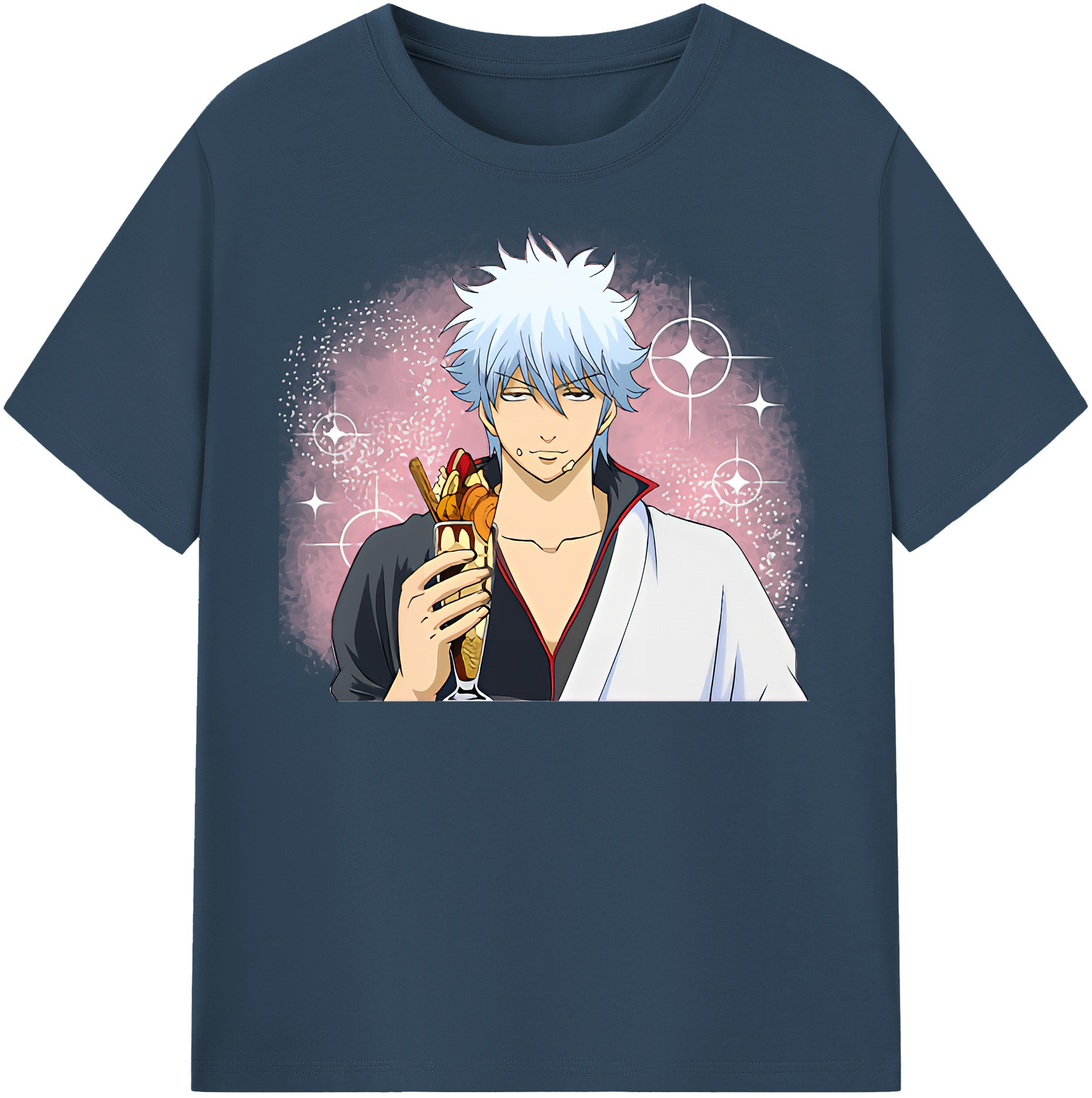 （画像用） ぎんたま 坂田銀時（さかたぎんとき） 神楽 志村新八（しむら しんぱち） GINTAMA Sakata Gintoki Kagura Shimura Shinpachi レディースカジュアルプリントTシャツ（綿100％）