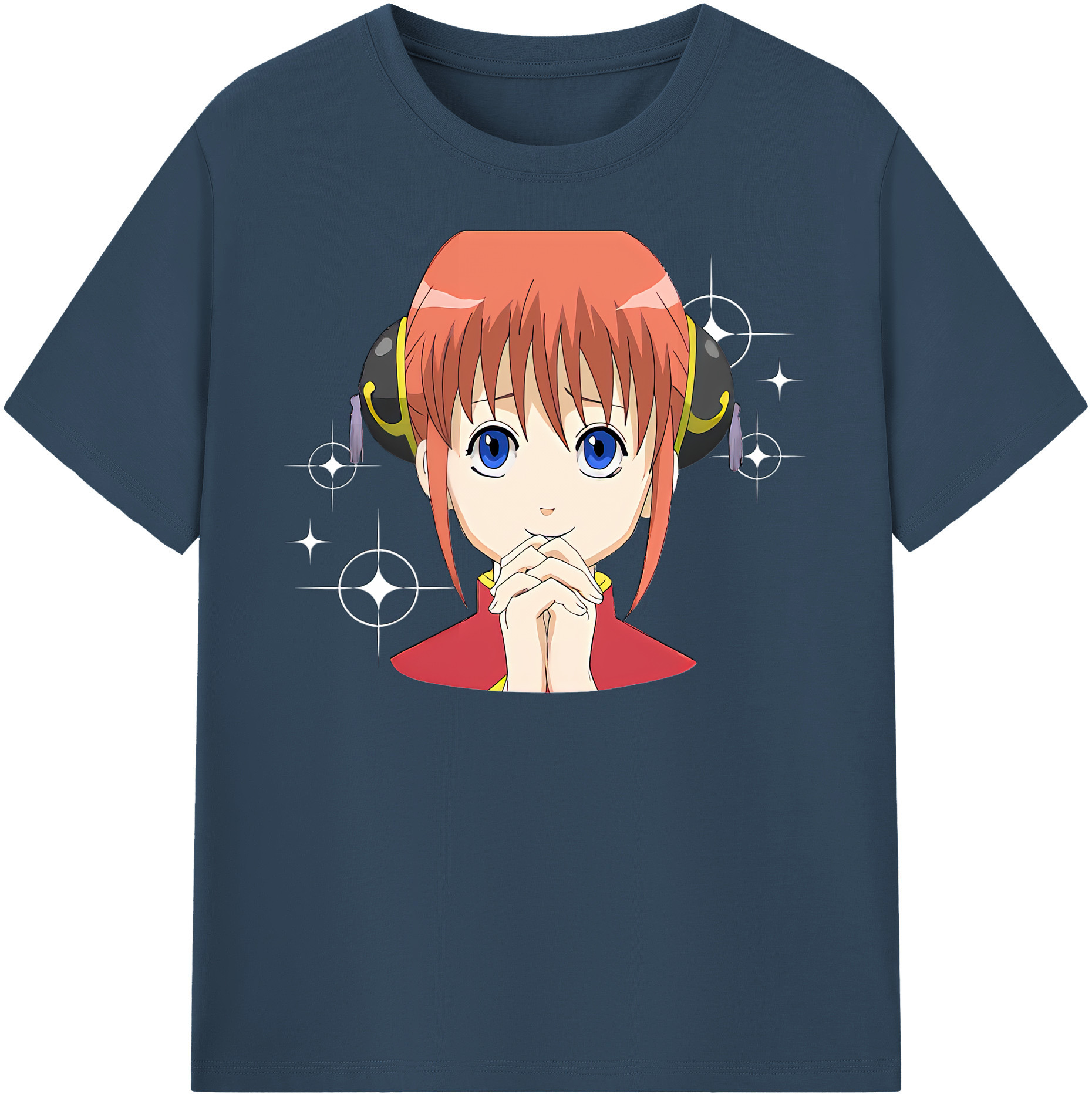 （画像用） ぎんたま 坂田銀時（さかたぎんとき） 神楽 志村新八（しむら しんぱち） GINTAMA Sakata Gintoki Kagura Shimura Shinpachi レディースカジュアルプリントTシャツ（綿100％）