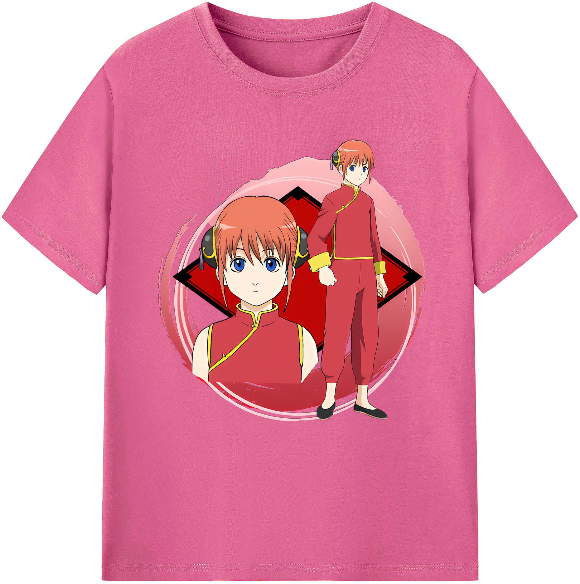 （画像用） ぎんたま 坂田銀時（さかたぎんとき） 神楽 志村新八（しむら しんぱち） GINTAMA Sakata Gintoki Kagura Shimura Shinpachi レディースカジュアルプリントTシャツ（綿100％）