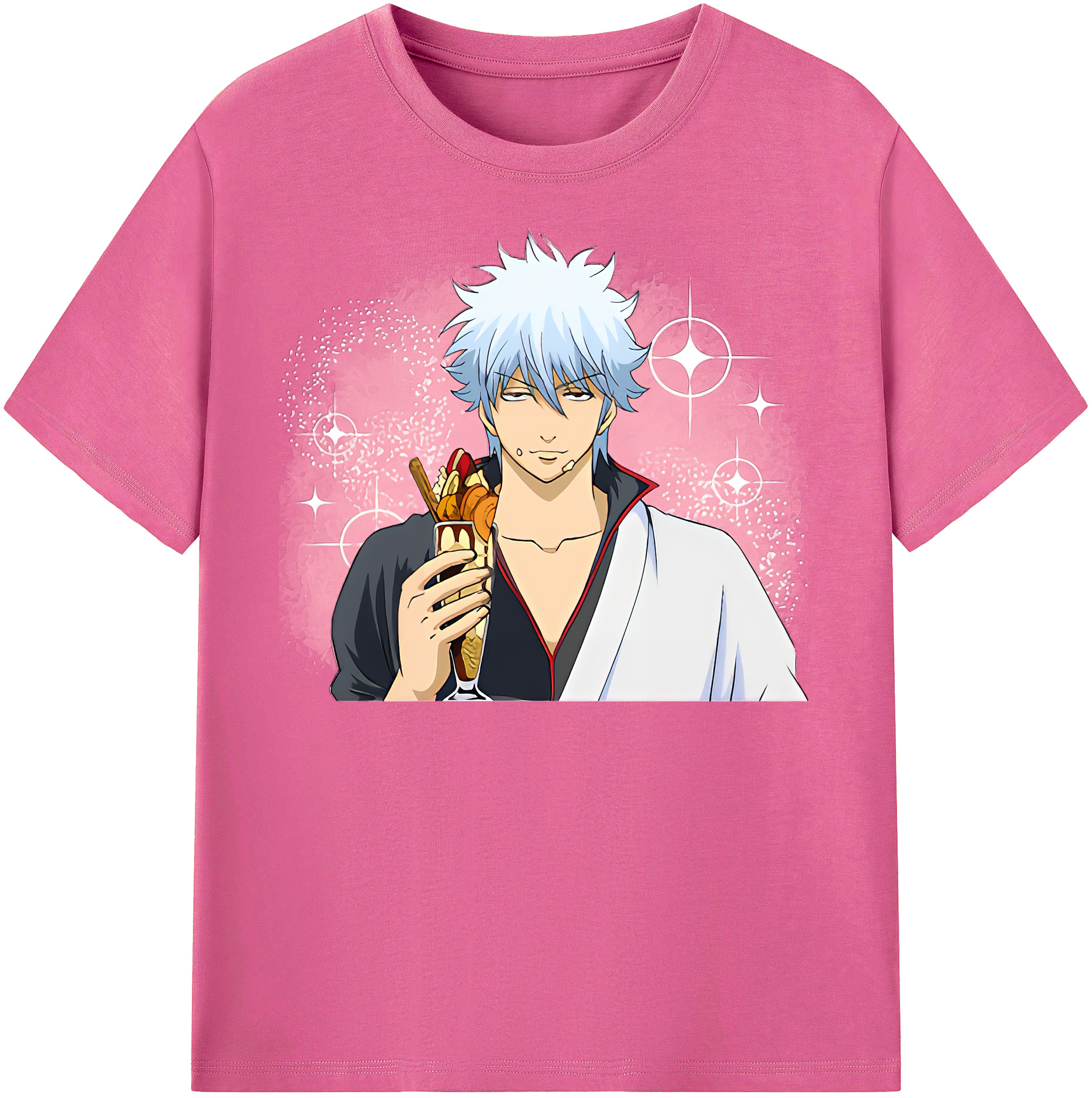 （画像用） ぎんたま 坂田銀時（さかたぎんとき） 神楽 志村新八（しむら しんぱち） GINTAMA Sakata Gintoki Kagura Shimura Shinpachi レディースカジュアルプリントTシャツ（綿100％）