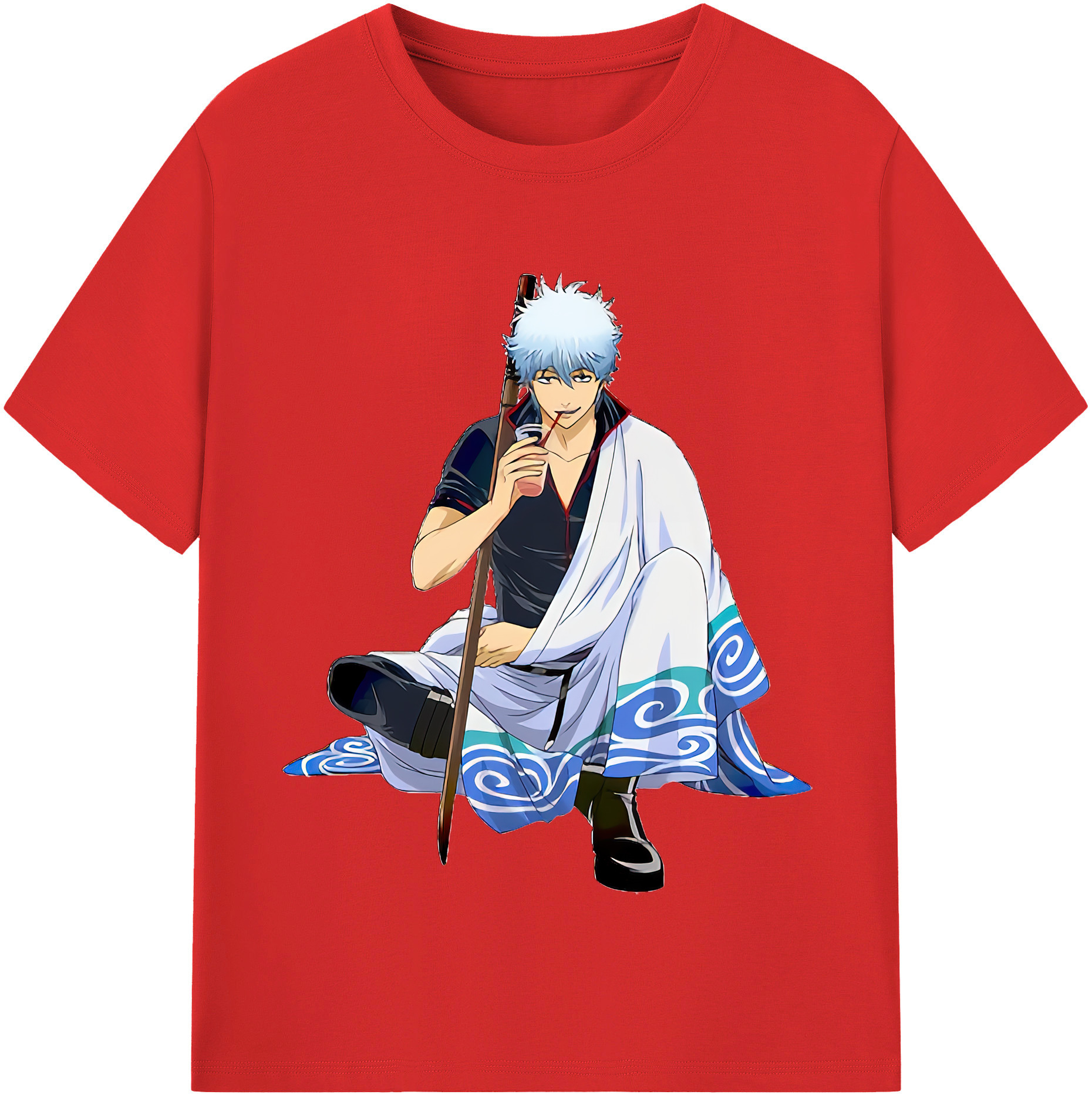 （画像用） ぎんたま 坂田銀時（さかたぎんとき） 神楽 志村新八（しむら しんぱち） GINTAMA Sakata Gintoki Kagura Shimura Shinpachi レディースカジュアルプリントTシャツ（綿100％）