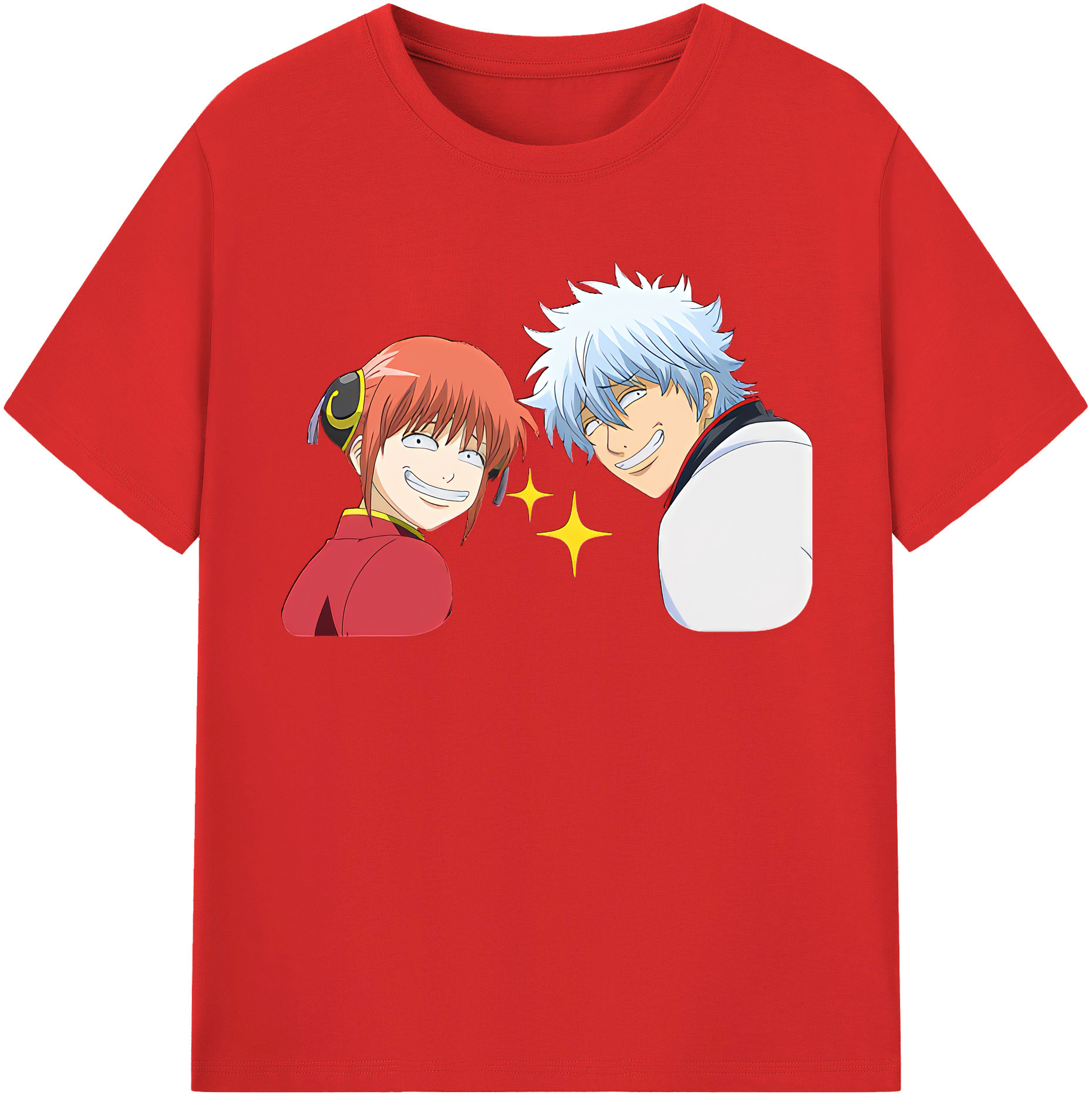 （画像用） ぎんたま 坂田銀時（さかたぎんとき） 神楽 志村新八（しむら しんぱち） GINTAMA Sakata Gintoki Kagura Shimura Shinpachi レディースカジュアルプリントTシャツ（綿100％）