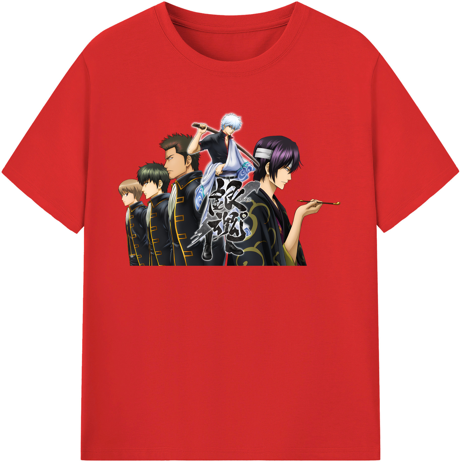 （画像用） ぎんたま 坂田銀時（さかたぎんとき） 神楽 志村新八（しむら しんぱち） GINTAMA Sakata Gintoki Kagura Shimura Shinpachi レディースカジュアルプリントTシャツ（綿100％）