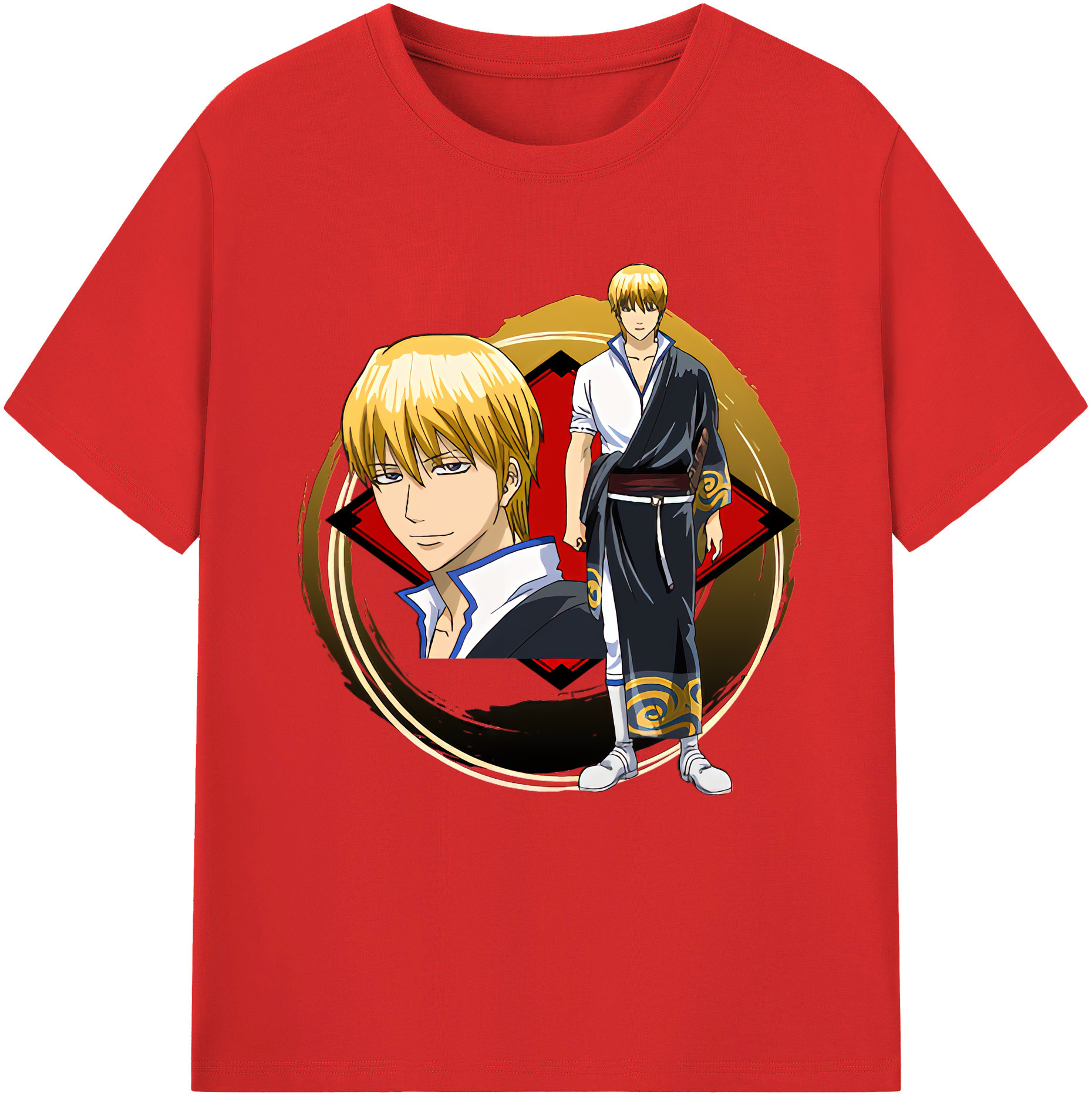 （画像用） ぎんたま 坂田銀時（さかたぎんとき） 神楽 志村新八（しむら しんぱち） GINTAMA Sakata Gintoki Kagura Shimura Shinpachi レディースカジュアルプリントTシャツ（綿100％）