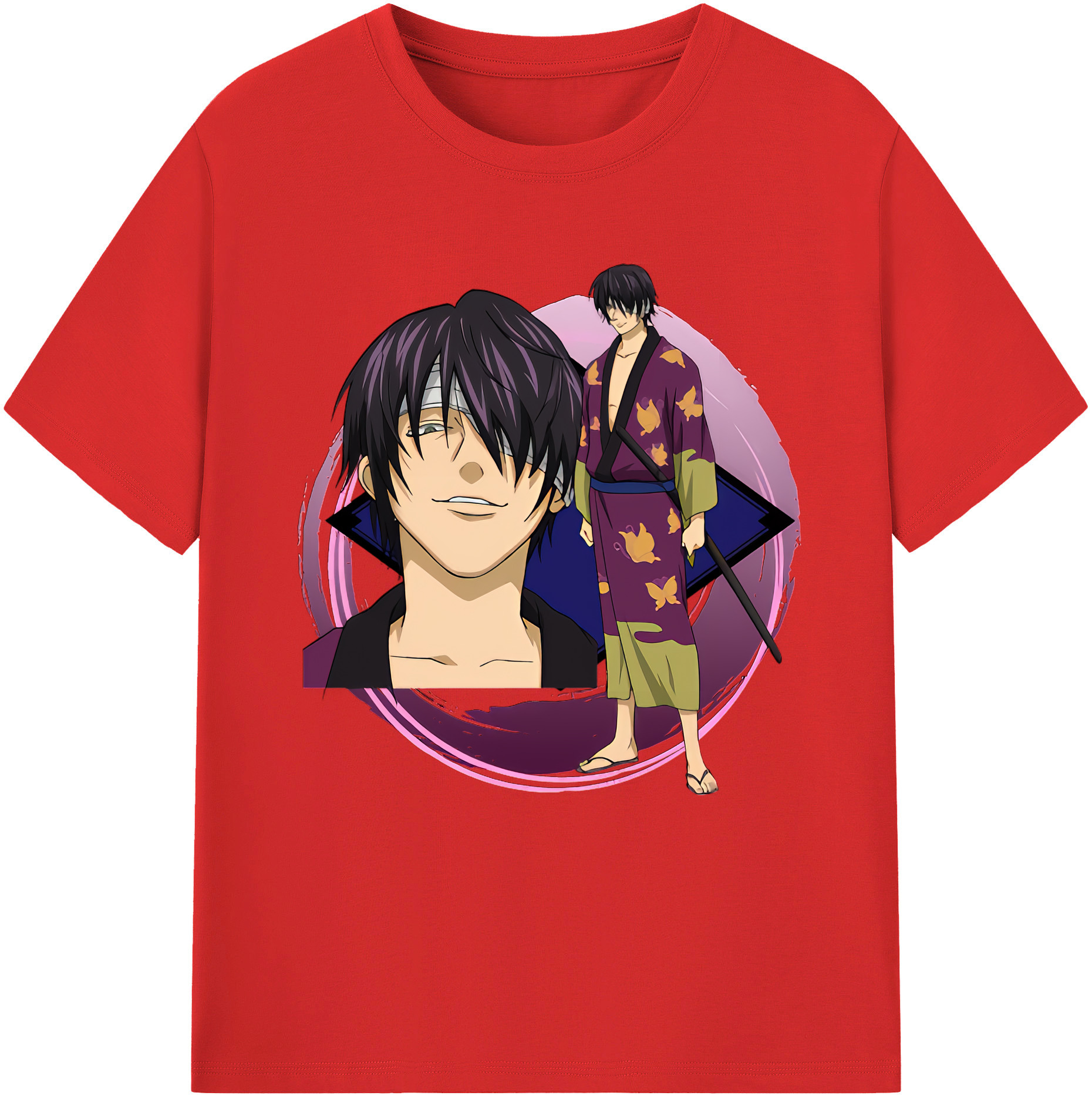 （画像用） ぎんたま 坂田銀時（さかたぎんとき） 神楽 志村新八（しむら しんぱち） GINTAMA Sakata Gintoki Kagura Shimura Shinpachi レディースカジュアルプリントTシャツ（綿100％）