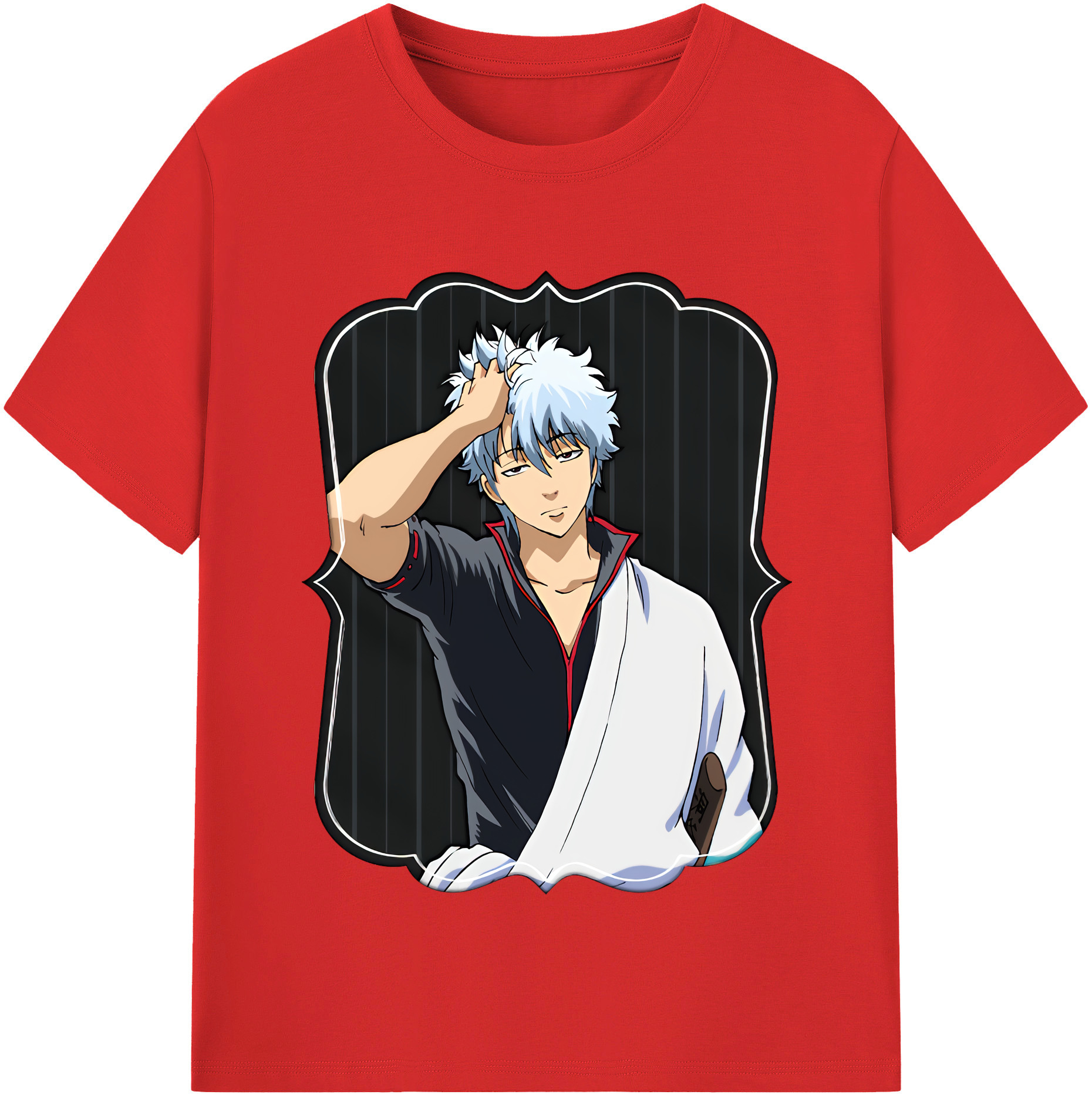 （画像用） ぎんたま 坂田銀時（さかたぎんとき） 神楽 志村新八（しむら しんぱち） GINTAMA Sakata Gintoki Kagura Shimura Shinpachi レディースカジュアルプリントTシャツ（綿100％）
