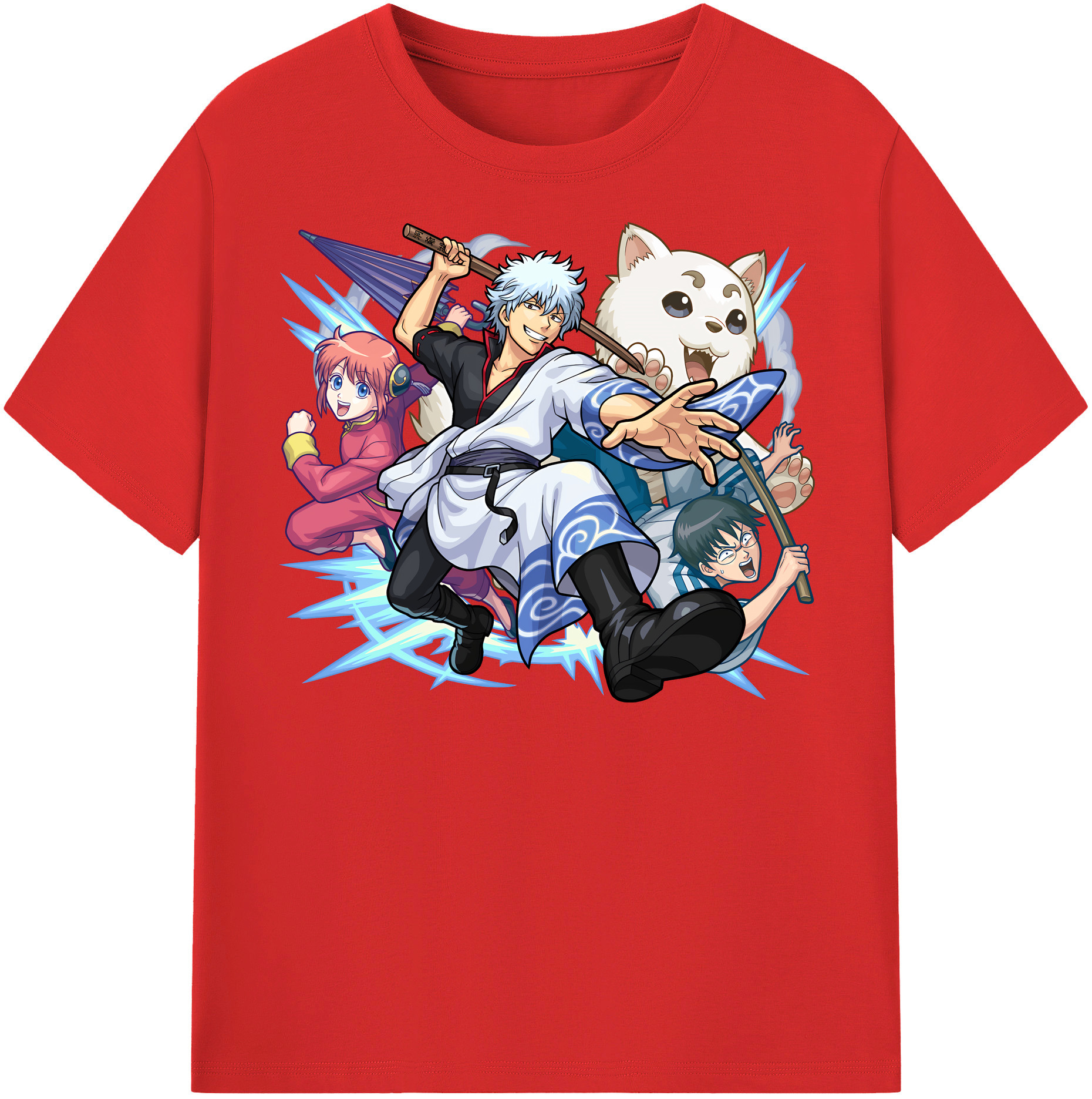 （画像用） ぎんたま 坂田銀時（さかたぎんとき） 神楽 志村新八（しむら しんぱち） GINTAMA Sakata Gintoki Kagura Shimura Shinpachi レディースカジュアルプリントTシャツ（綿100％）