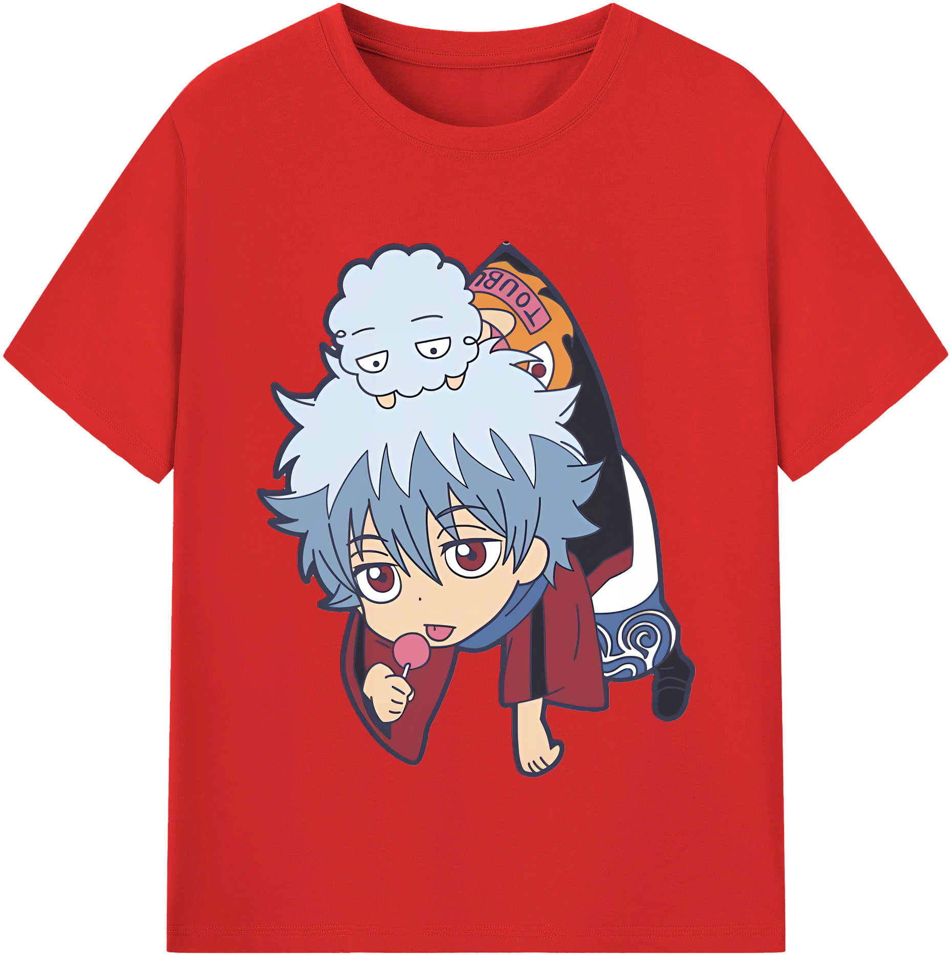 （画像用） ぎんたま 坂田銀時（さかたぎんとき） 神楽 志村新八（しむら しんぱち） GINTAMA Sakata Gintoki Kagura Shimura Shinpachi レディースカジュアルプリントTシャツ（綿100％）
