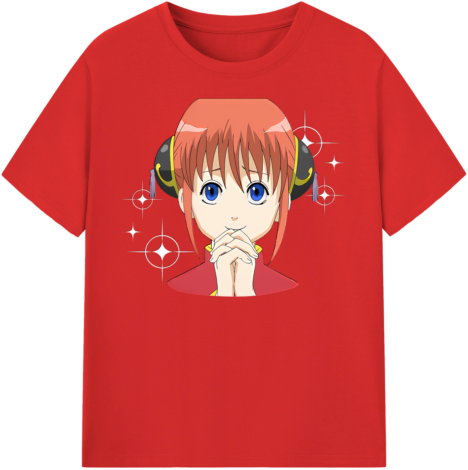 （画像用） ぎんたま 坂田銀時（さかたぎんとき） 神楽 志村新八（しむら しんぱち） GINTAMA Sakata Gintoki Kagura Shimura Shinpachi レディースカジュアルプリントTシャツ（綿100％）