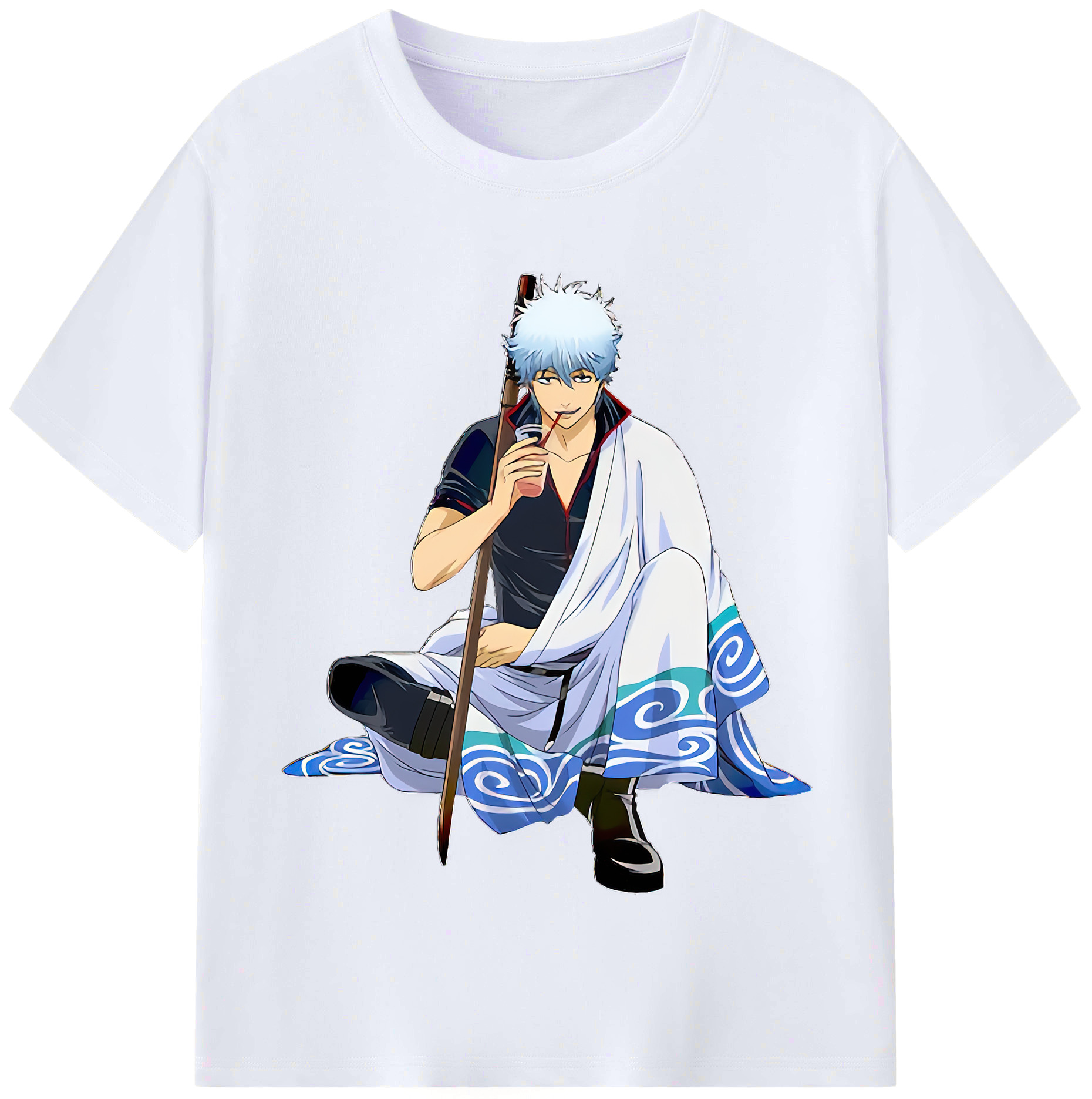（画像用） ぎんたま 坂田銀時（さかたぎんとき） 神楽 志村新八（しむら しんぱち） GINTAMA Sakata Gintoki Kagura Shimura Shinpachi レディースカジュアルプリントTシャツ（綿100％）