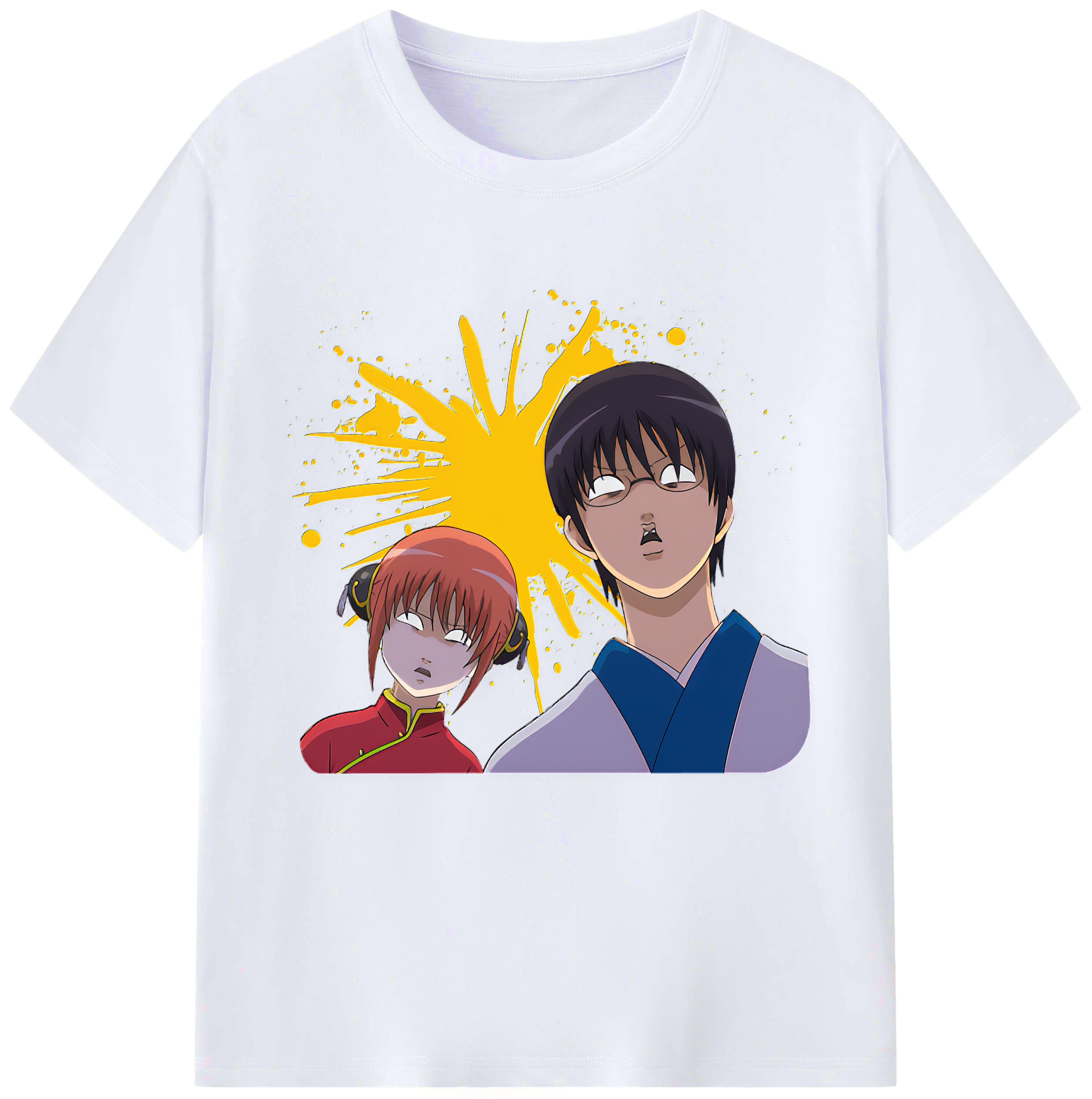（画像用） ぎんたま 坂田銀時（さかたぎんとき） 神楽 志村新八（しむら しんぱち） GINTAMA Sakata Gintoki Kagura Shimura Shinpachi レディースカジュアルプリントTシャツ（綿100％）