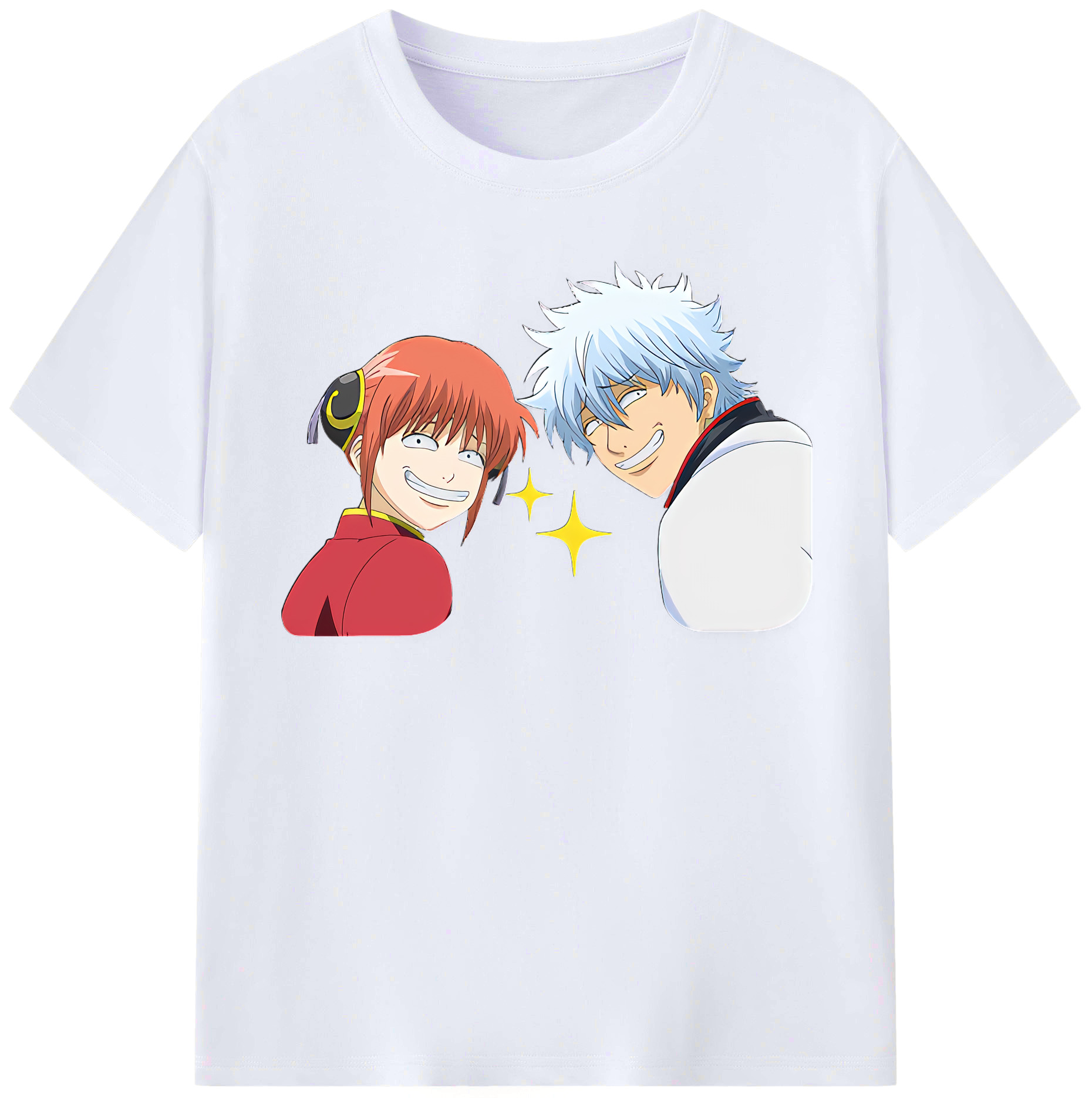 （画像用） ぎんたま 坂田銀時（さかたぎんとき） 神楽 志村新八（しむら しんぱち） GINTAMA Sakata Gintoki Kagura Shimura Shinpachi レディースカジュアルプリントTシャツ（綿100％）