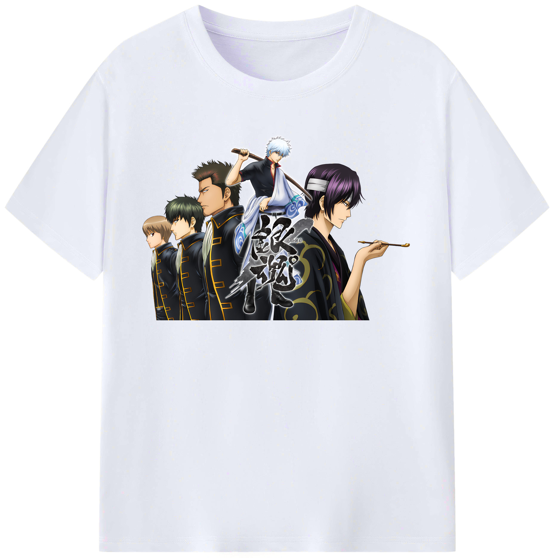（画像用） ぎんたま 坂田銀時（さかたぎんとき） 神楽 志村新八（しむら しんぱち） GINTAMA Sakata Gintoki Kagura Shimura Shinpachi レディースカジュアルプリントTシャツ（綿100％）