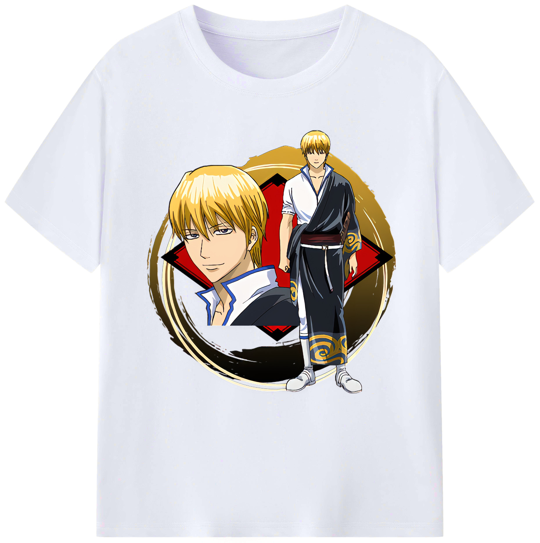 （画像用） ぎんたま 坂田銀時（さかたぎんとき） 神楽 志村新八（しむら しんぱち） GINTAMA Sakata Gintoki Kagura Shimura Shinpachi レディースカジュアルプリントTシャツ（綿100％）