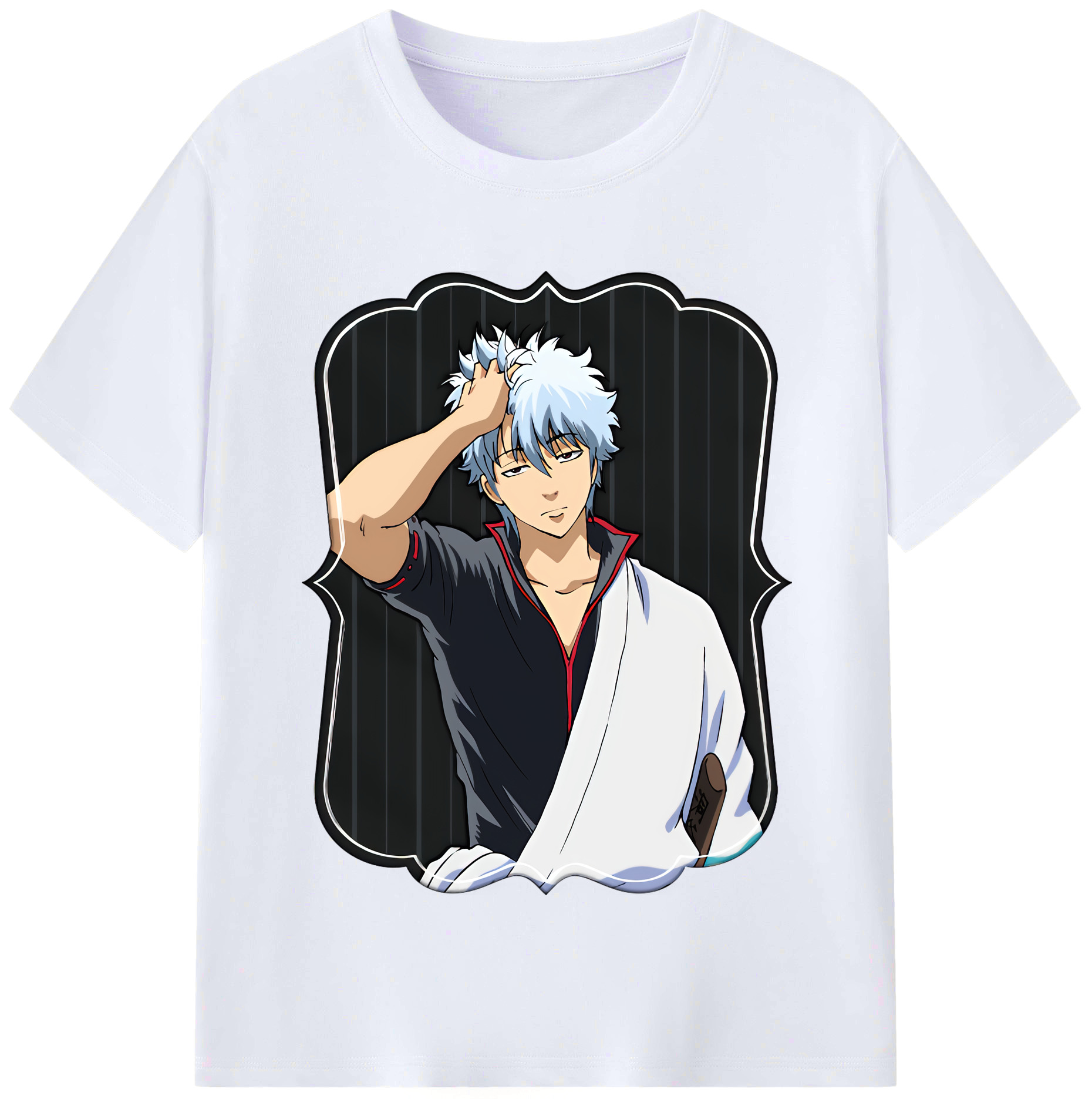 （画像用） ぎんたま 坂田銀時（さかたぎんとき） 神楽 志村新八（しむら しんぱち） GINTAMA Sakata Gintoki Kagura Shimura Shinpachi レディースカジュアルプリントTシャツ（綿100％）