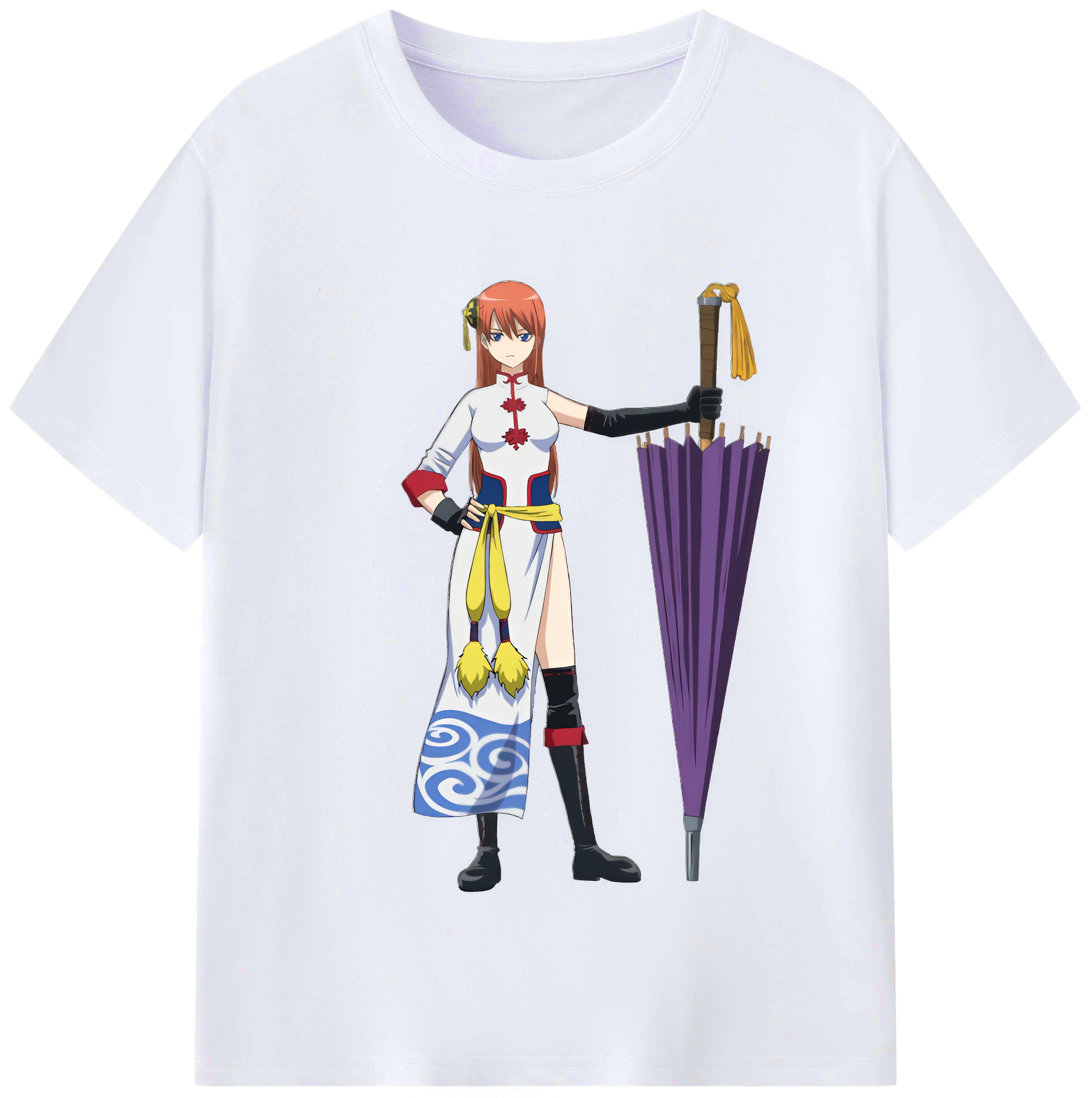 （画像用） ぎんたま 坂田銀時（さかたぎんとき） 神楽 志村新八（しむら しんぱち） GINTAMA Sakata Gintoki Kagura Shimura Shinpachi レディースカジュアルプリントTシャツ（綿100％）