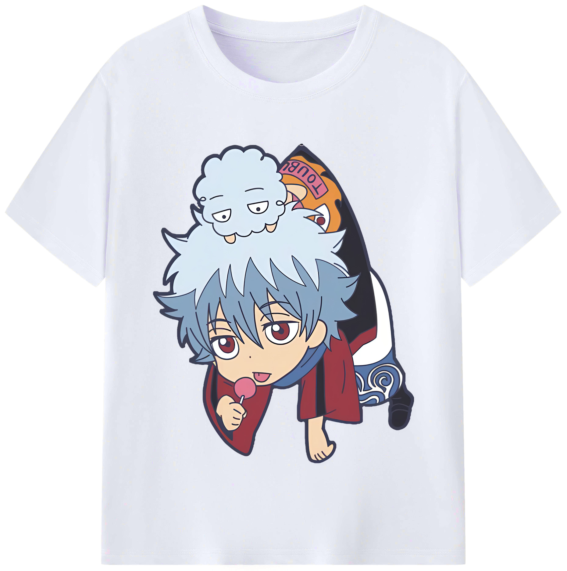 （画像用） ぎんたま 坂田銀時（さかたぎんとき） 神楽 志村新八（しむら しんぱち） GINTAMA Sakata Gintoki Kagura Shimura Shinpachi レディースカジュアルプリントTシャツ（綿100％）