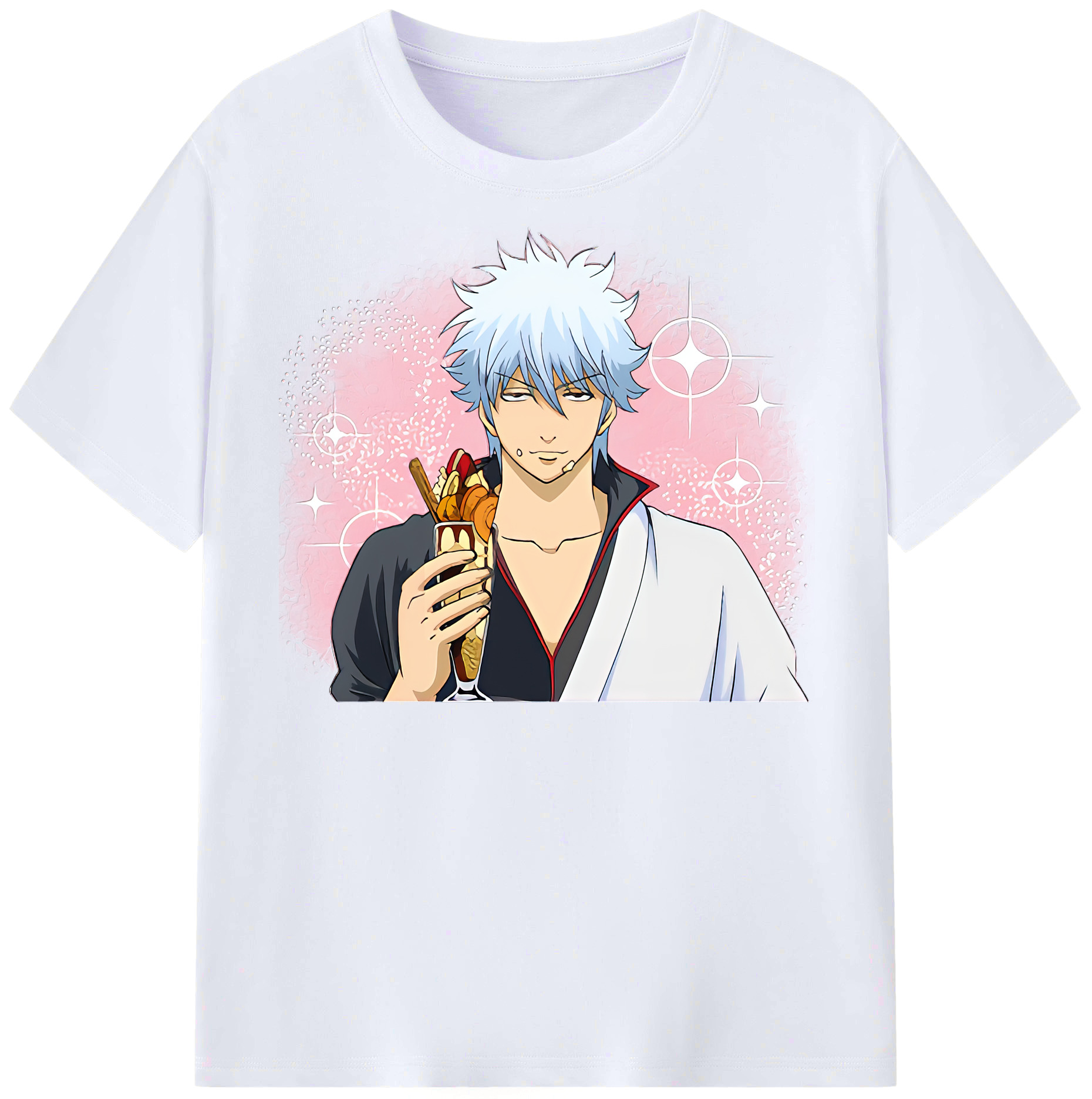 （画像用） ぎんたま 坂田銀時（さかたぎんとき） 神楽 志村新八（しむら しんぱち） GINTAMA Sakata Gintoki Kagura Shimura Shinpachi レディースカジュアルプリントTシャツ（綿100％）