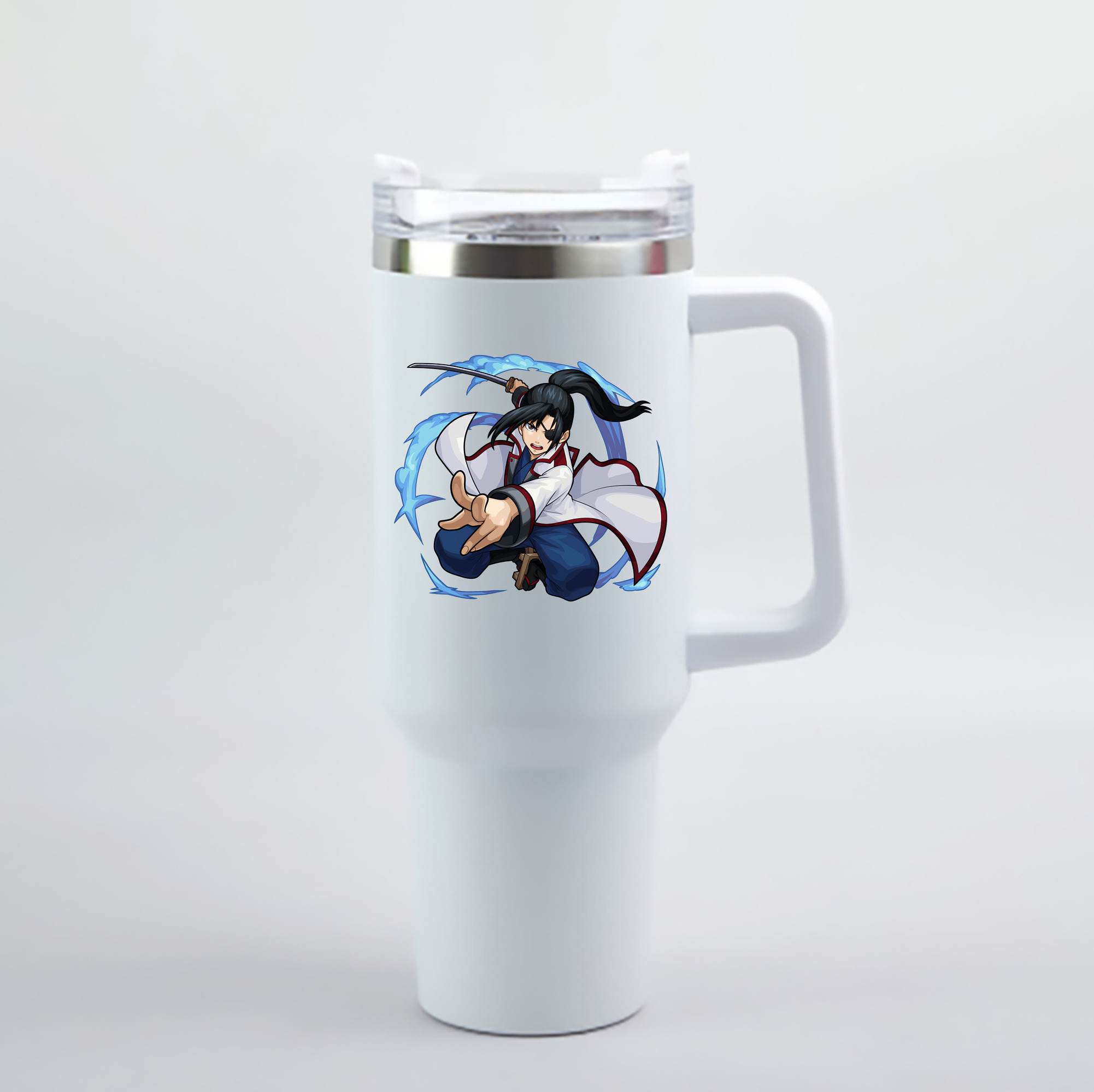 （画像用） ぎんたま 坂田銀時（さかたぎんとき） 神楽 志村新八（しむら しんぱち） GINTAMA Sakata Gintoki Kagura Shimura Shinpachi 1200mL車用タンブラー - クリスタルステッカー（プラスチックストロー付き）