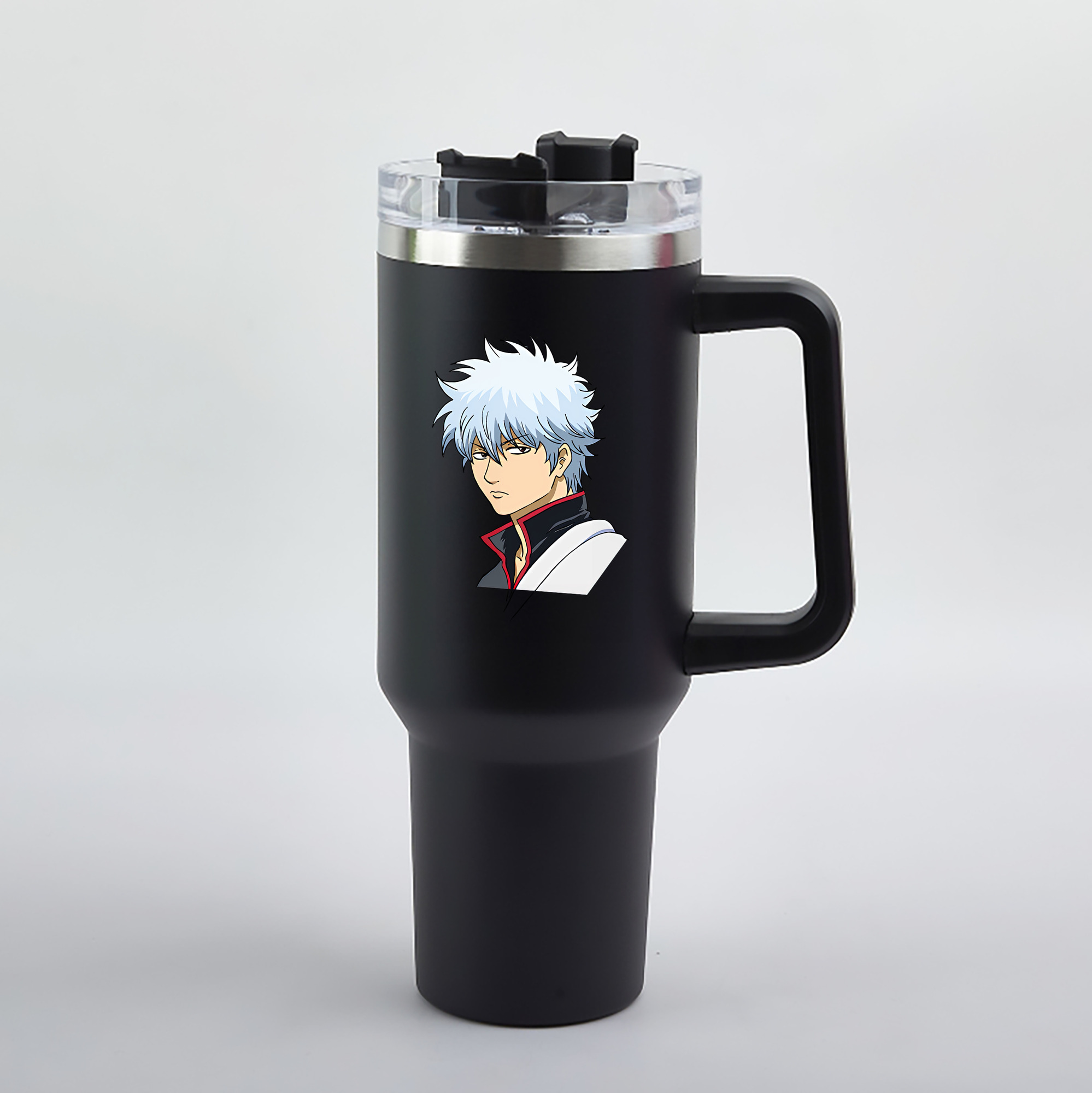 （画像用） ぎんたま 坂田銀時（さかたぎんとき） 神楽 志村新八（しむら しんぱち） GINTAMA Sakata Gintoki Kagura Shimura Shinpachi 1200mL車用タンブラー（カラープリント）